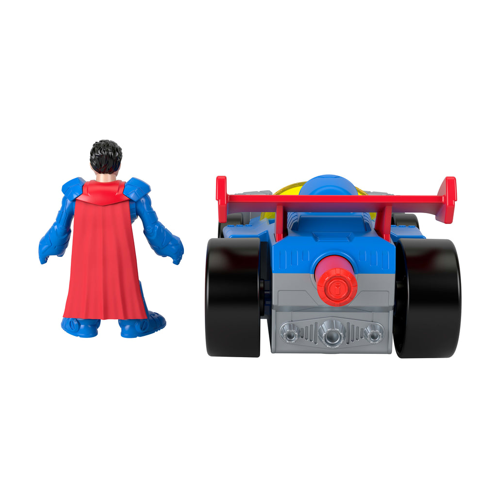 Fisher-Price Imaginext DC Super Friends Metal Force Supermobile oyuncak araba ve Superman aksiyon figürü seti