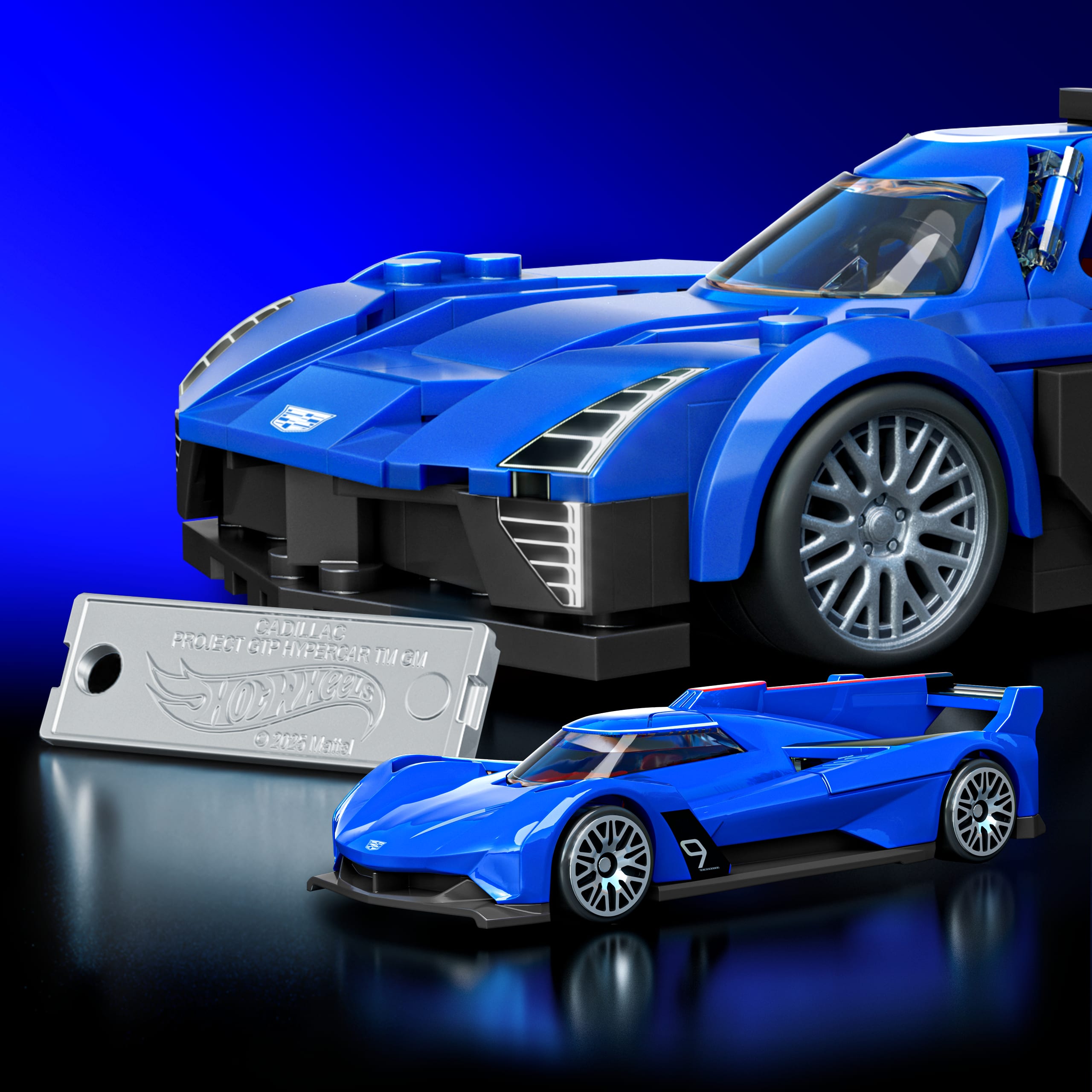 Mattel Brick Shop Hot Wheels Cadillac Project GTP Hypercar yapı oyuncağı seti (236 Parça), koleksiyoncular için