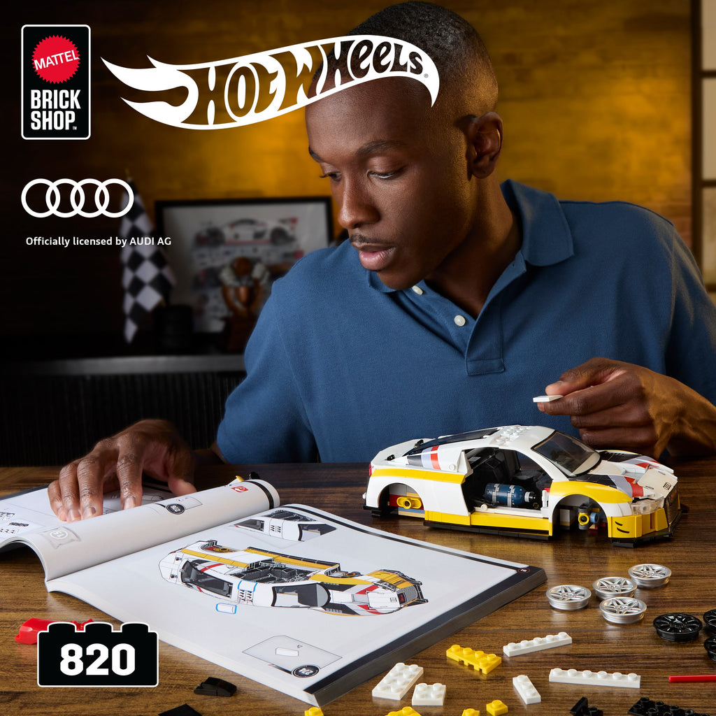Mattel Brick Shop Hot Wheels '15 Audi R8 LMS Yapım Seti (820 Parça)