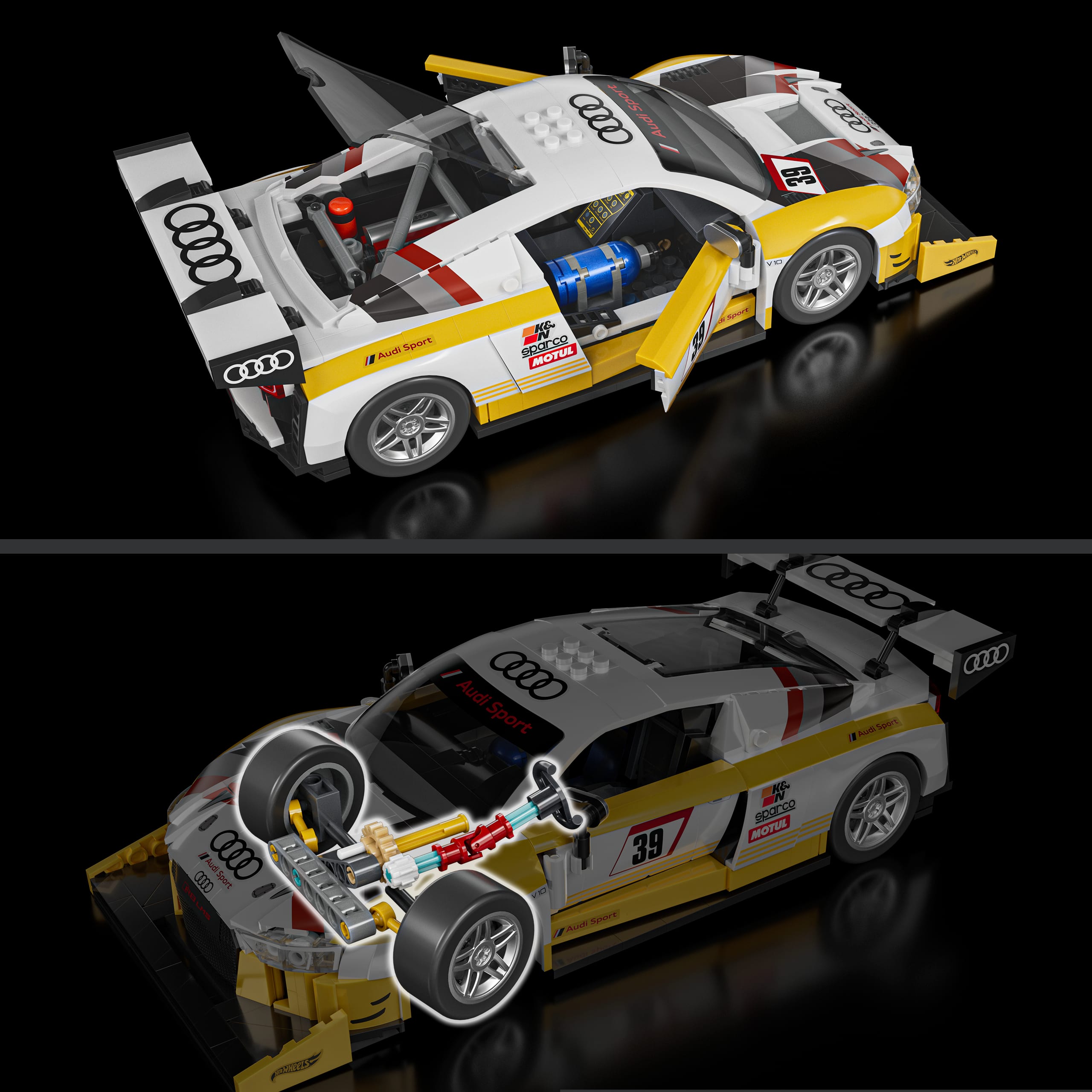 Mattel Brick Shop Hot Wheels '15 Audi R8 LMS Yapım Seti (820 Parça)