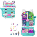 Polly Pocket ve Gabby's Dollhouse mikro bebekler ve mini oyun seti, 9 aksesuar ve kedicik dostlar