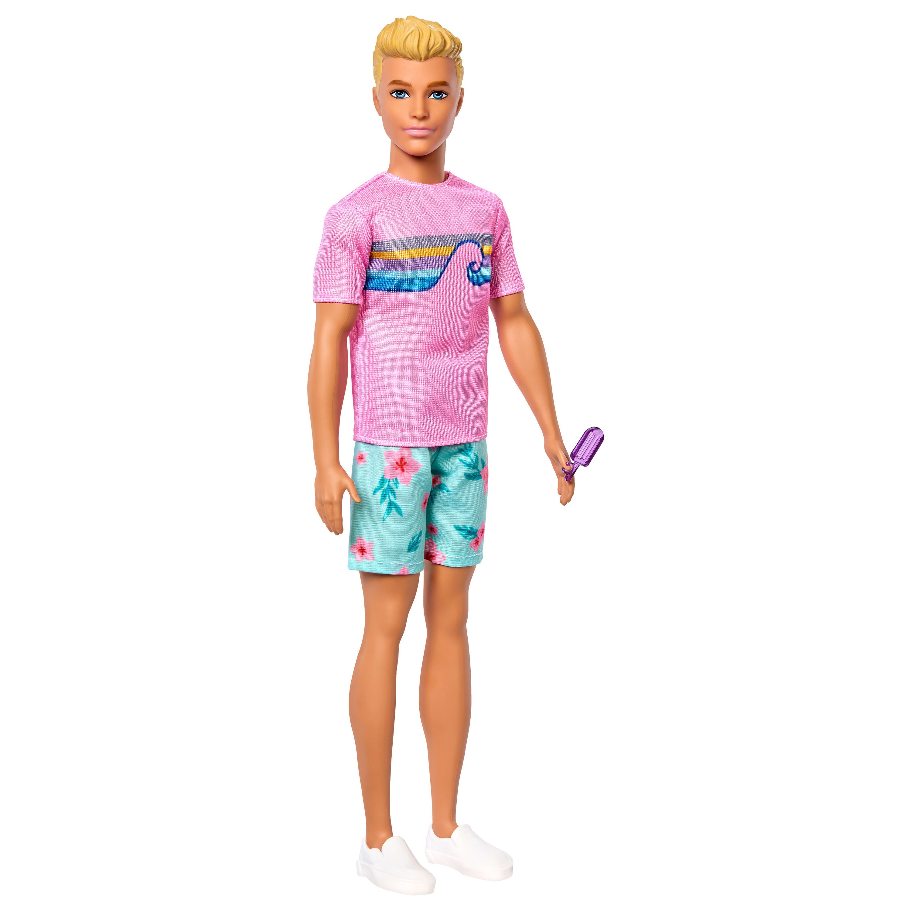 Klasik kıyafeti ve hikaye anlatımını zenginleştiren aksesuarlarıyla Barbie Mysteries: Beach Detectives Ken bebek