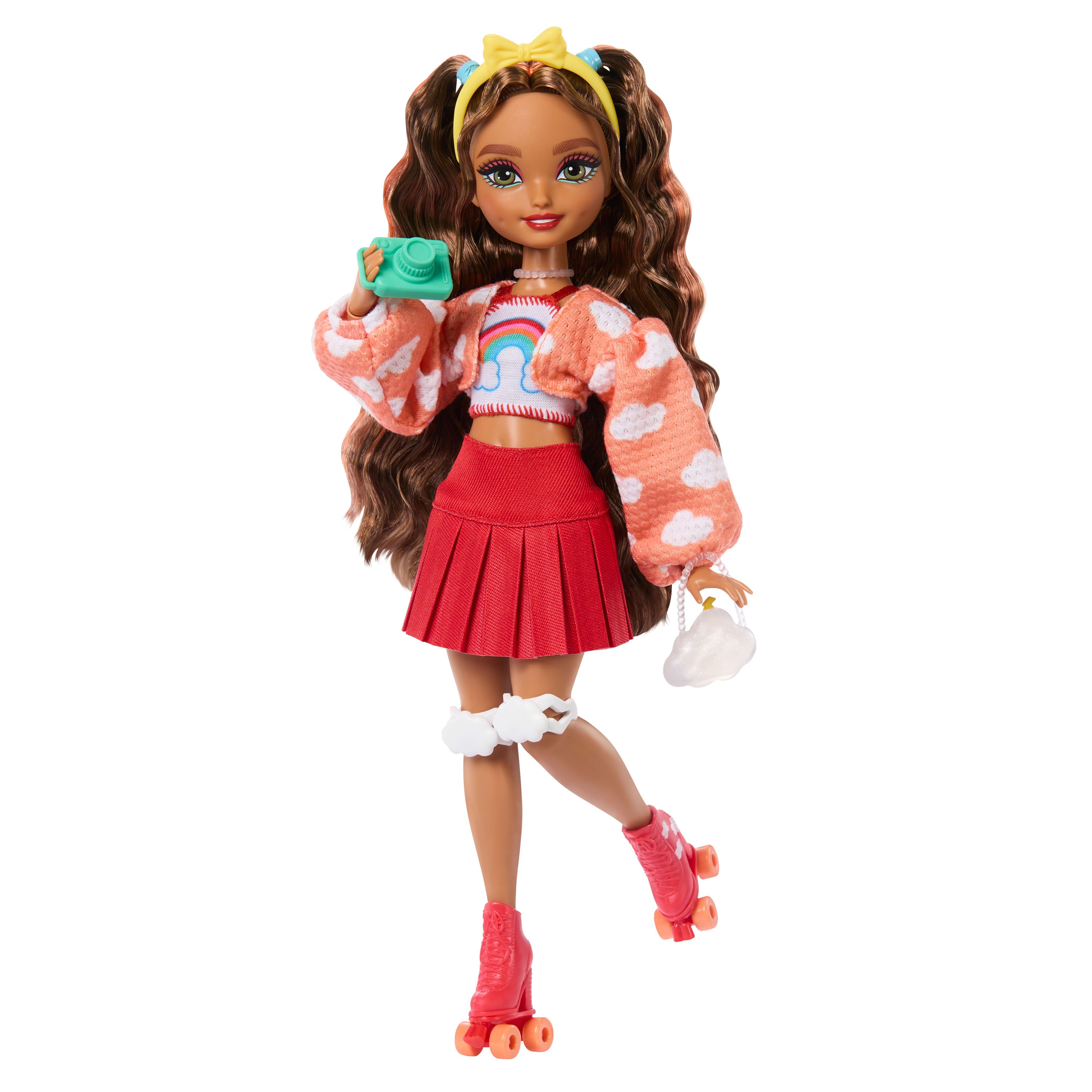 Rüya Arkadaşlar Patenci Barbie Teresa bebek ve video oyunu temalı 9 aksesuar