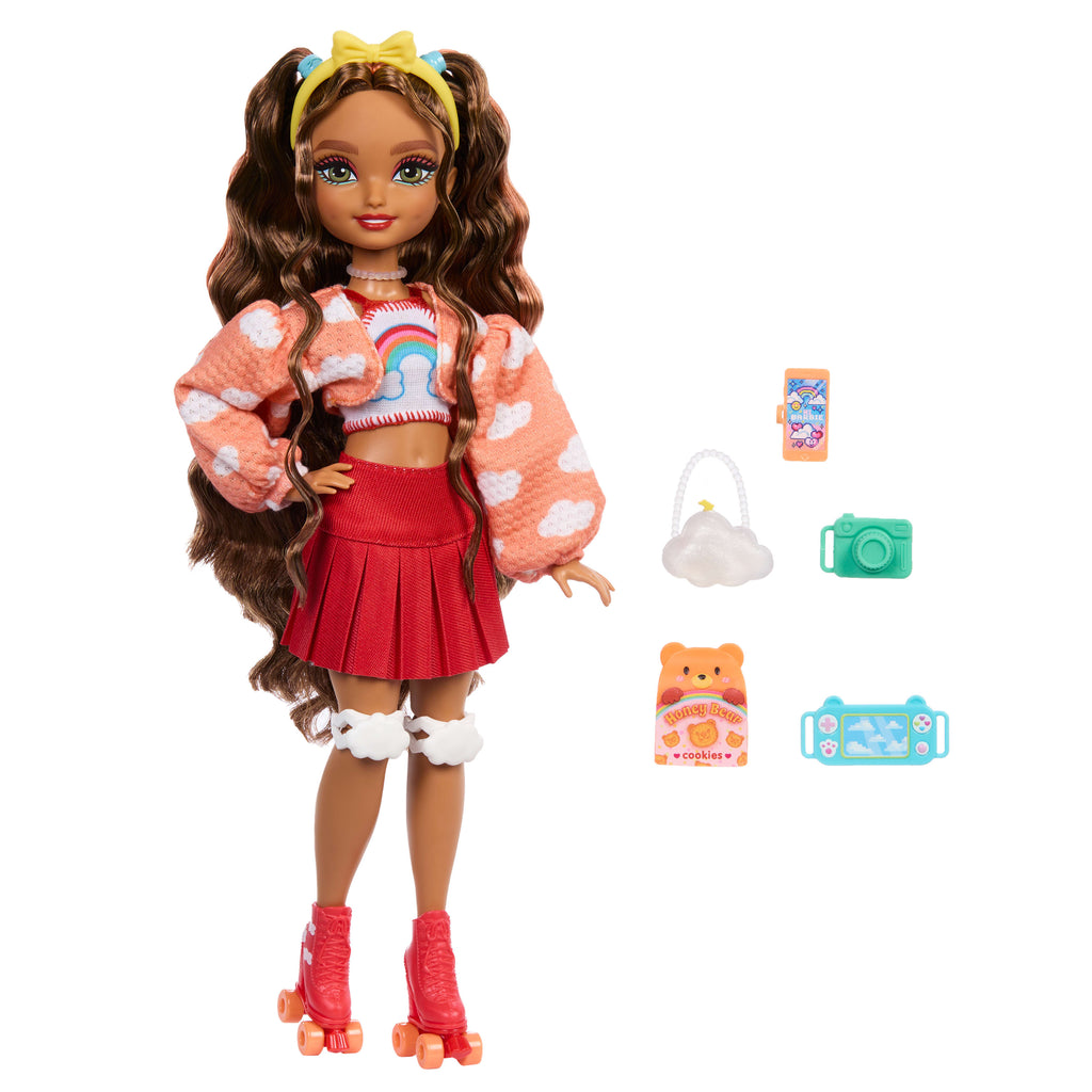 Rüya Arkadaşlar Patenci Barbie Teresa bebek ve video oyunu temalı 9 aksesuar