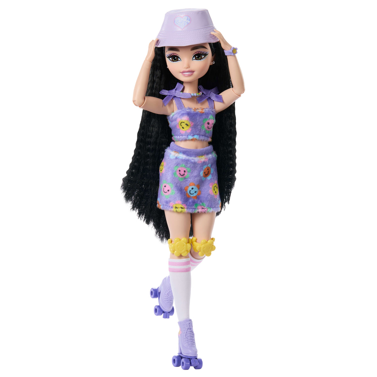 Rüya Arkadaşlar Patenci Barbie Renee bebek ile video ve yemek temalı 12 aksesuar