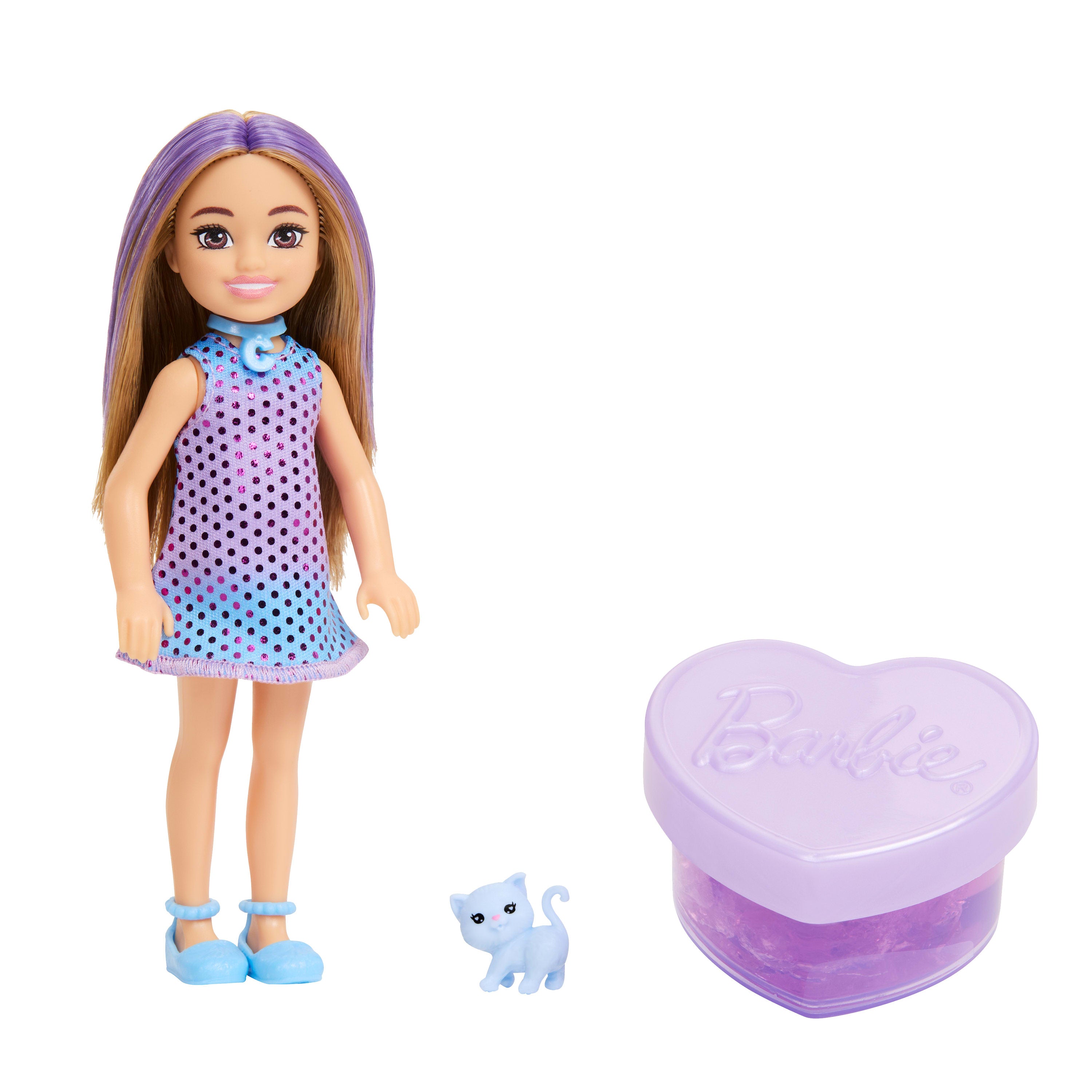 Barbie Party Unboxed Chelsea Bebeği (Glam Parti Serisi, 6 Sürpriz) (Sürpriz Asorti)