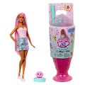Barbie Pop Reveal Atıştırmalık Serisi bebek ve aksesuar seti, Lolipop Düşkünü Şeker Kız ve evcil hayvanı