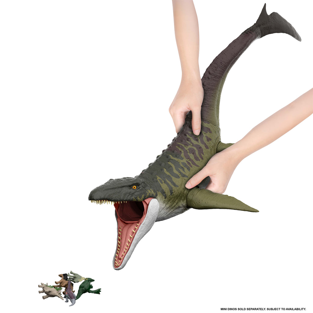Jurassic World Rebirth Devasa Mosasaurus aksiyon figürü, dinozor oyuncağı