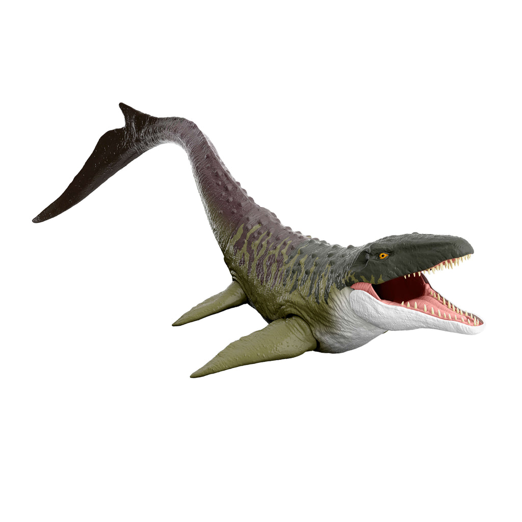 Jurassic World Rebirth Devasa Mosasaurus aksiyon figürü, dinozor oyuncağı