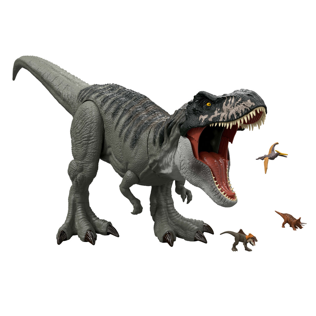 Jurassic World Rebirth Devasa Tyrannosaurus Rex aksiyon figürü, film kalitesinde T-Rex dinozor oyuncağı