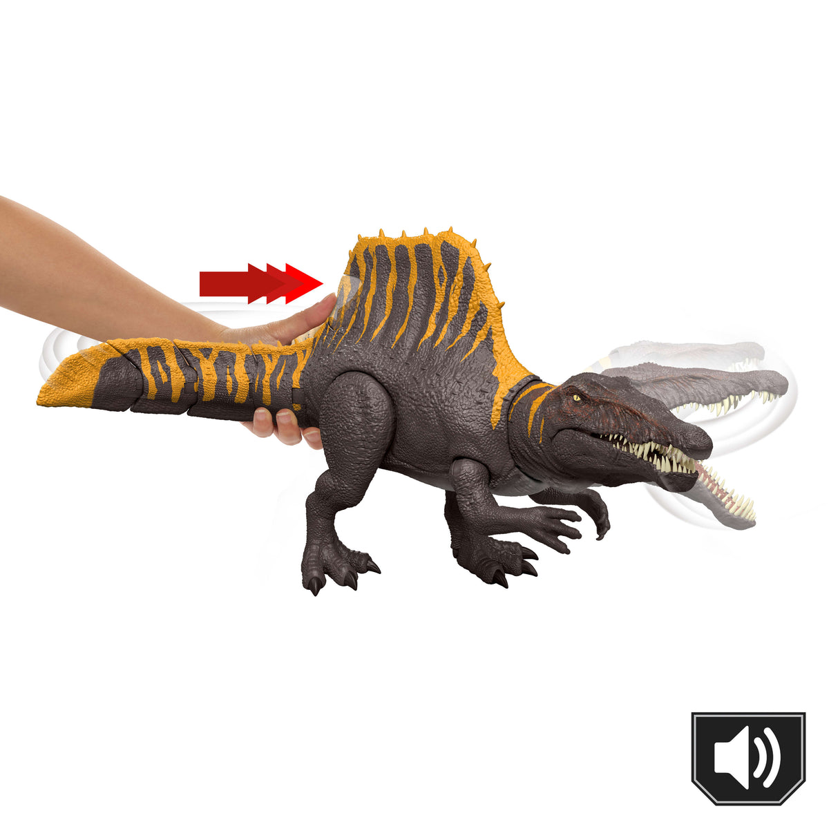 Jurassic World Spinosaurus Figürü, 2 saldırı hareketine sahip dinozor oyuncağı