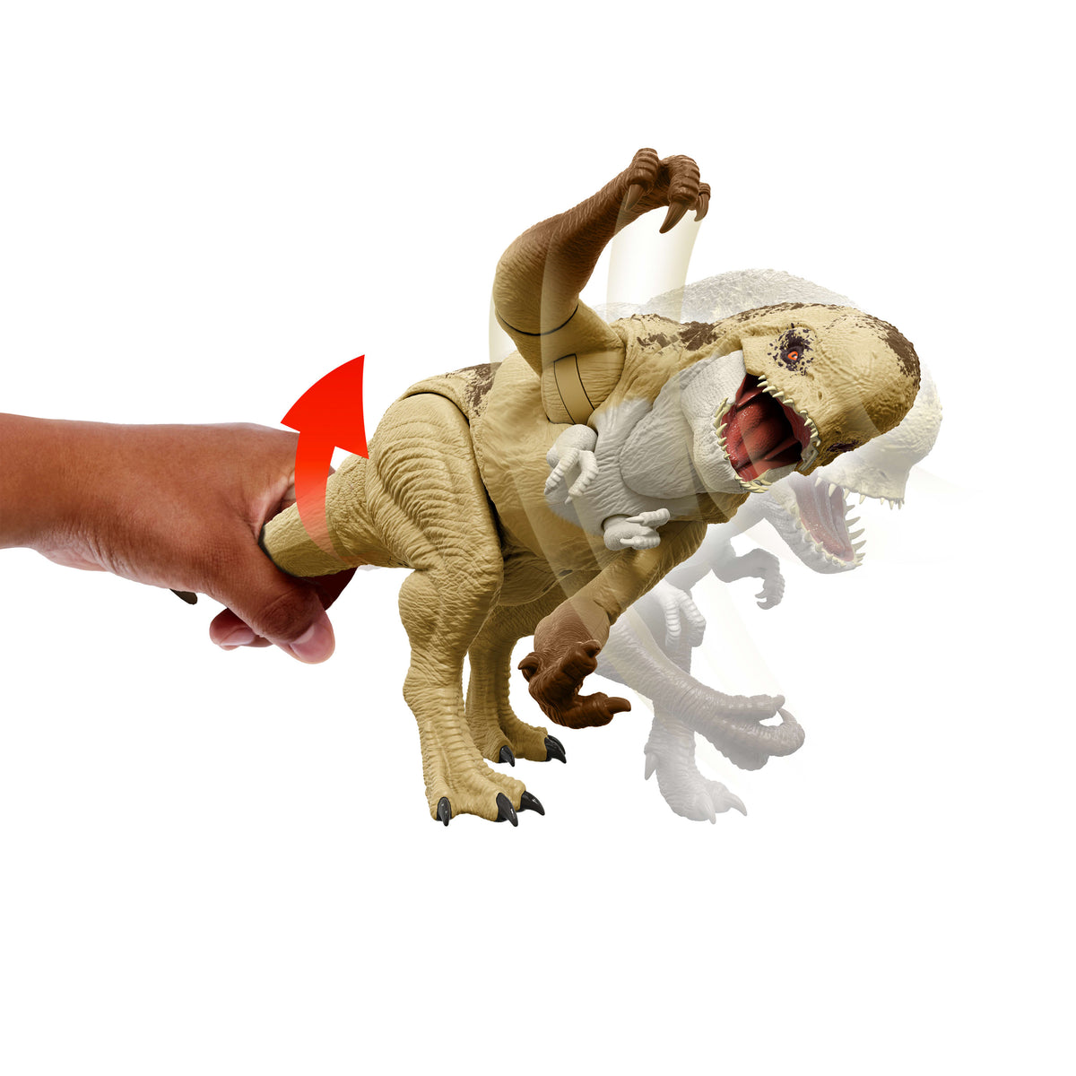 Jurassic World Ürkütücü Dinozor Figürü, 55 cm'lik dinozor oyuncağı, 2 saldırı hareketi