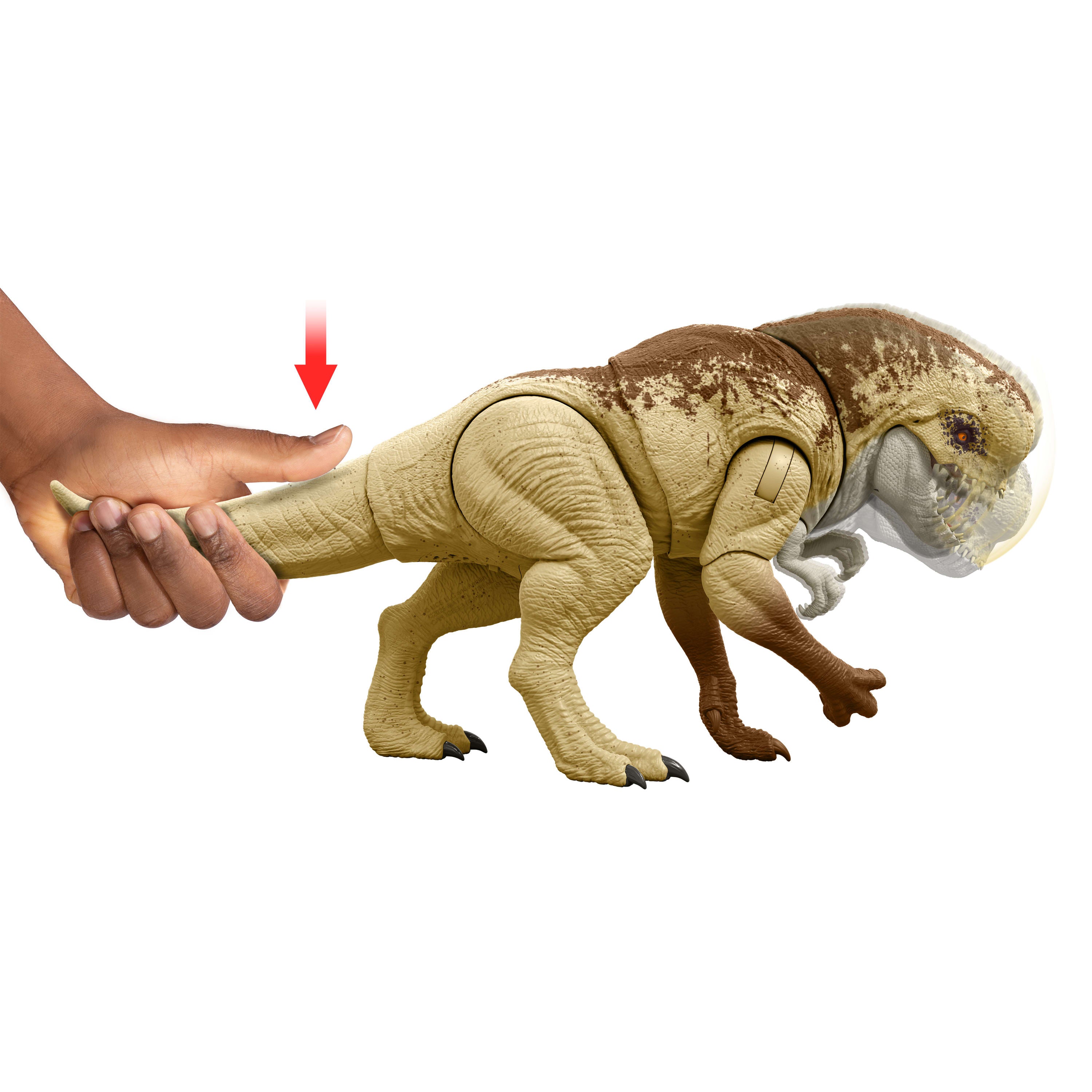 Jurassic World Ürkütücü Dinozor Figürü, 55 cm'lik dinozor oyuncağı, 2 saldırı hareketi
