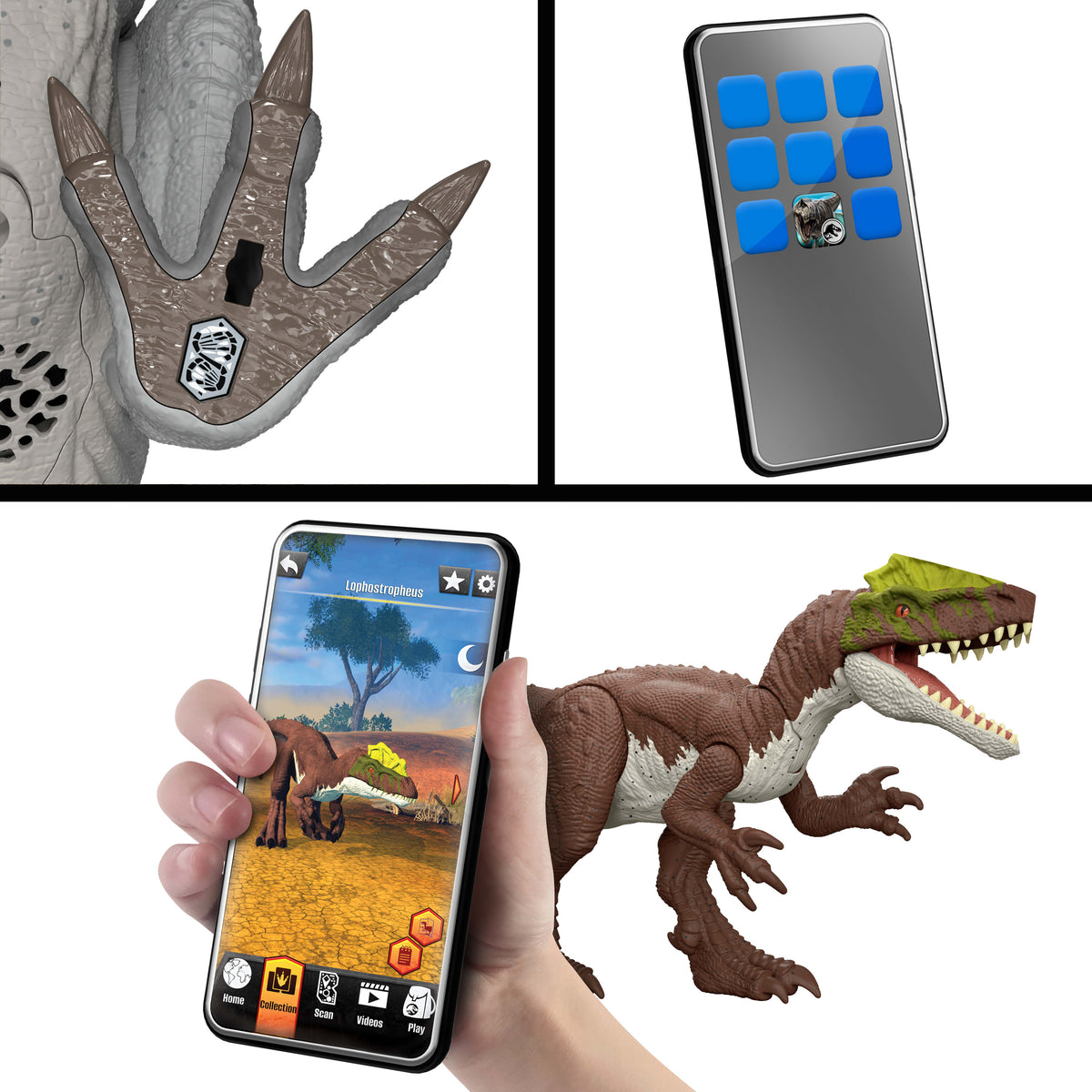 Jurassic World Ürkütücü Dinozor Figürü, 55 cm'lik dinozor oyuncağı, 2 saldırı hareketi
