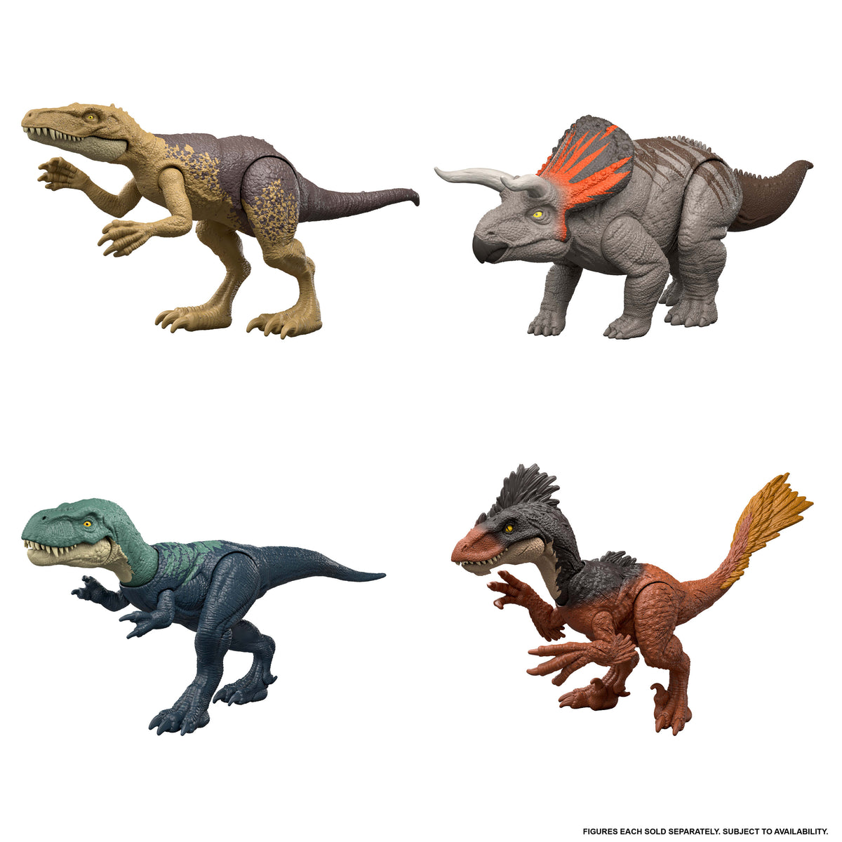 Jurassic World Hareketli Dinozor Figürleri - Film Serisi, tek hamleyle saldırma hareketine sahip oyuncak dinozor, eklemleri bükülebilen özgün tasarım