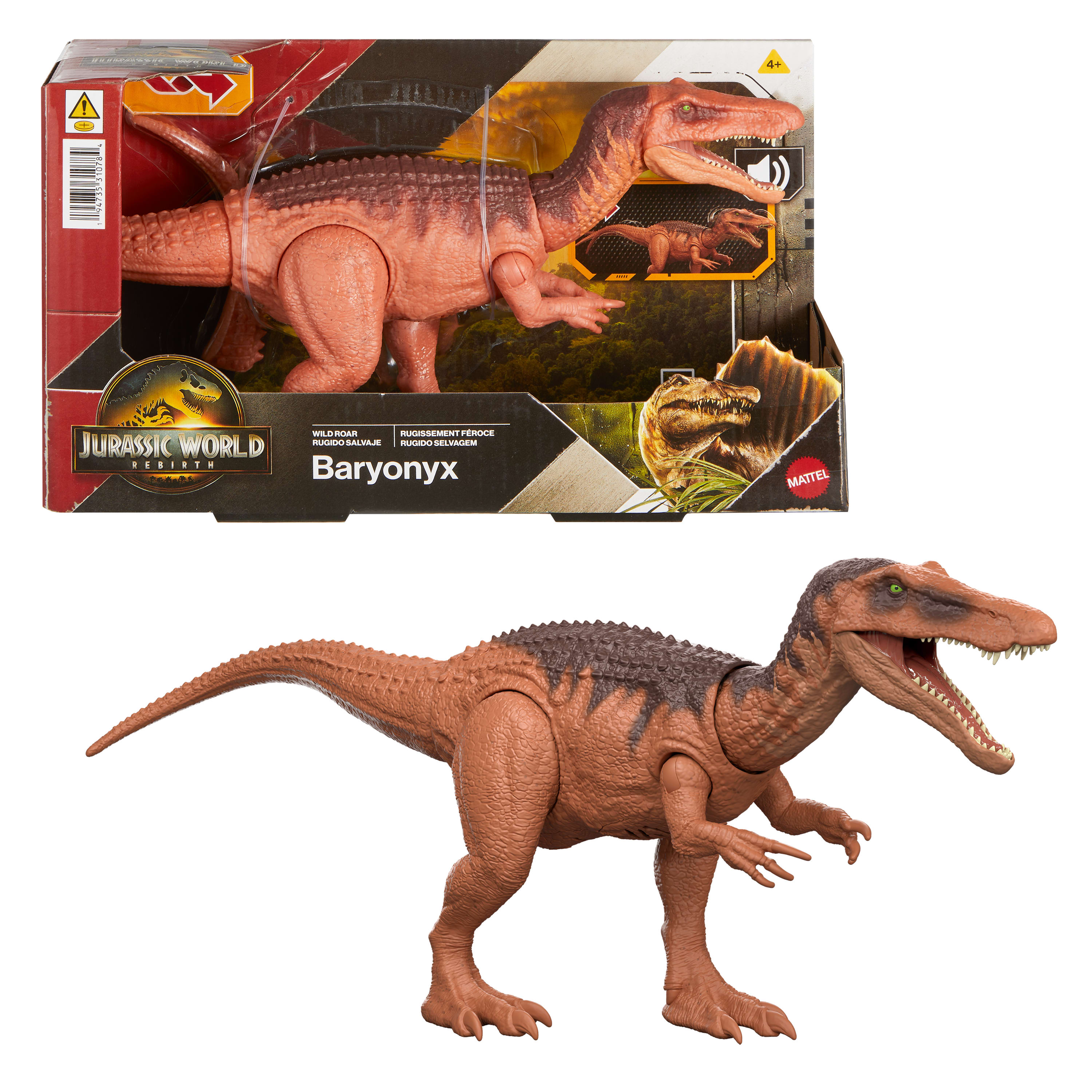 Jurassic World Kükreyen Dinozor Figürleri - Film Serisi, ısırma hareketi ve sesler
