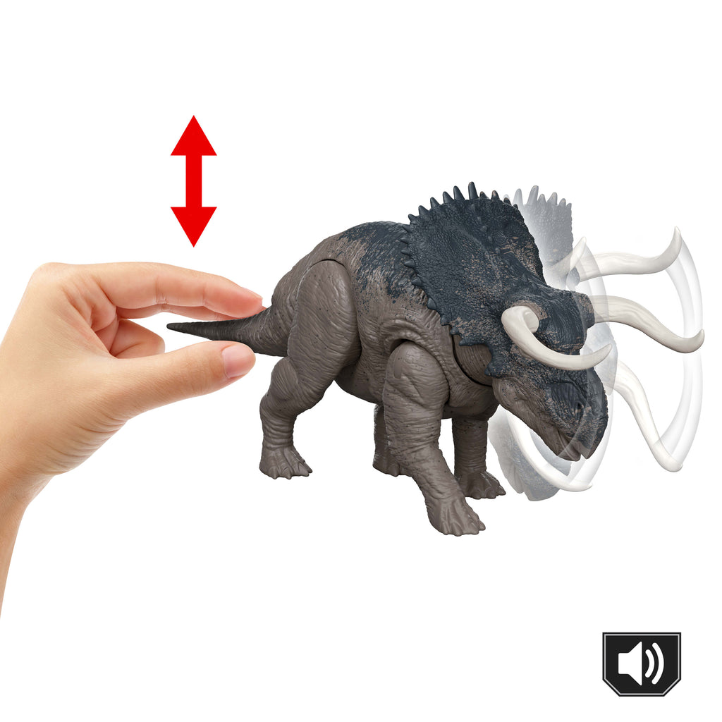 Jurassic World Kükreyen Dinozor Figürleri - Film Serisi, ısırma hareketi ve sesler