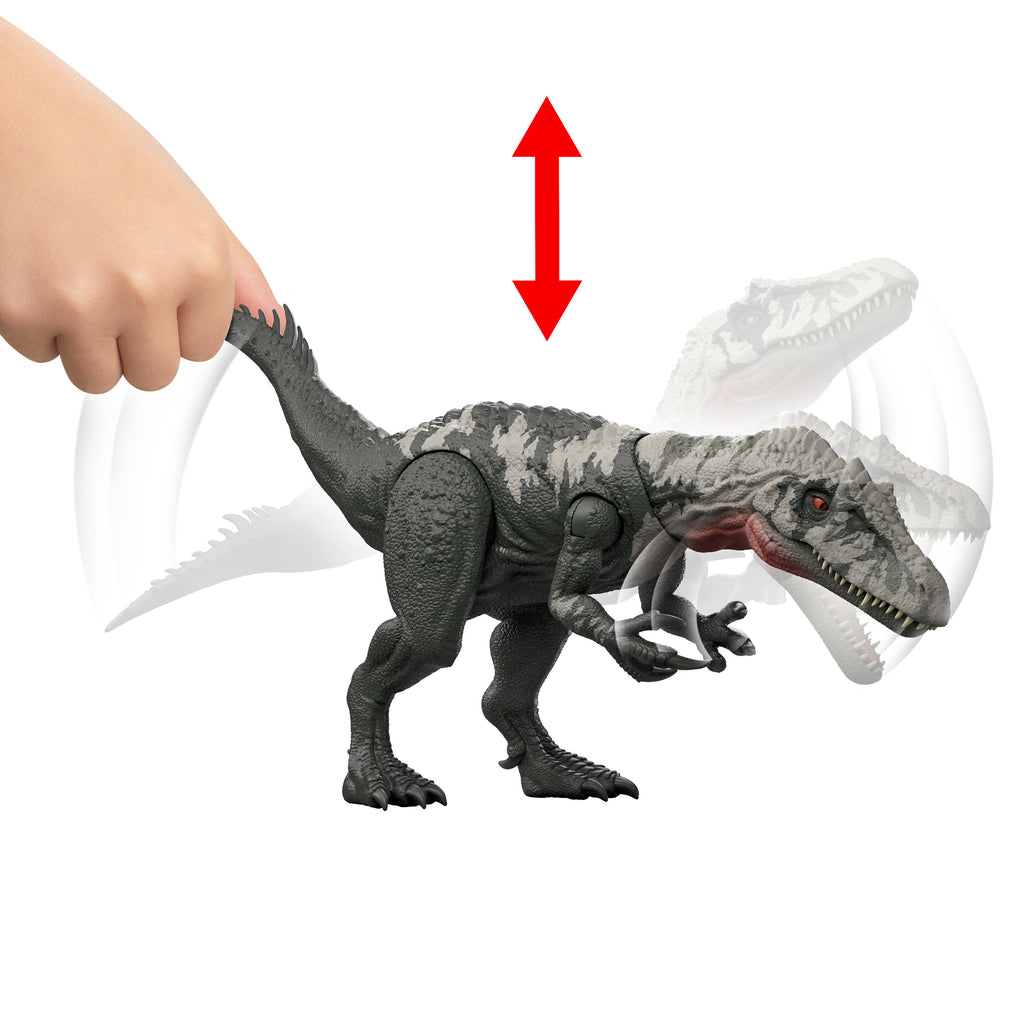 Jurassic World İz Sürücü Dinozor Figürleri - Film Serisi, kuyrukla tetiklenen hamleler