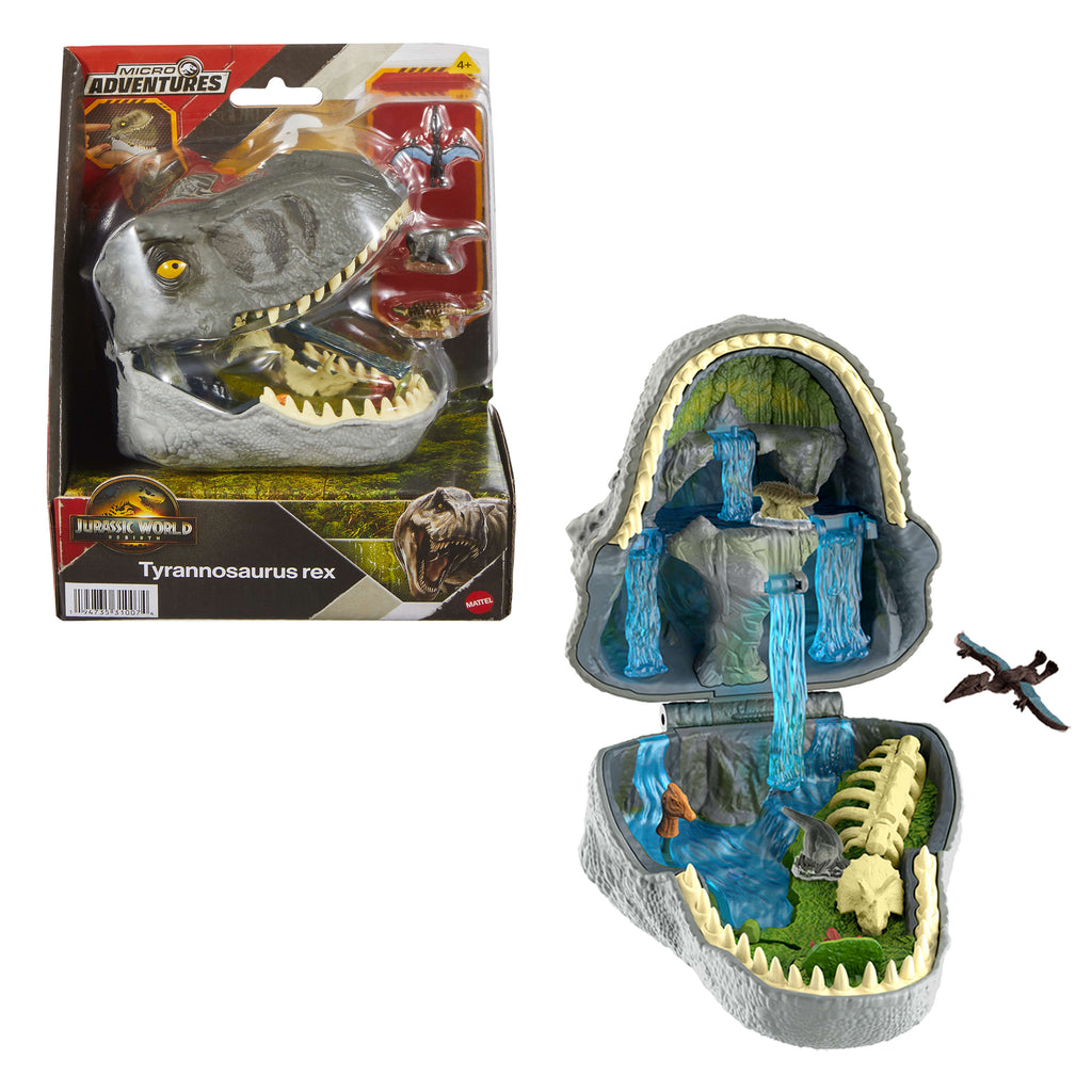 Jurassic World Mikro Oyun Setleri, 3 mini figür ve etkileşimli 4 özellik