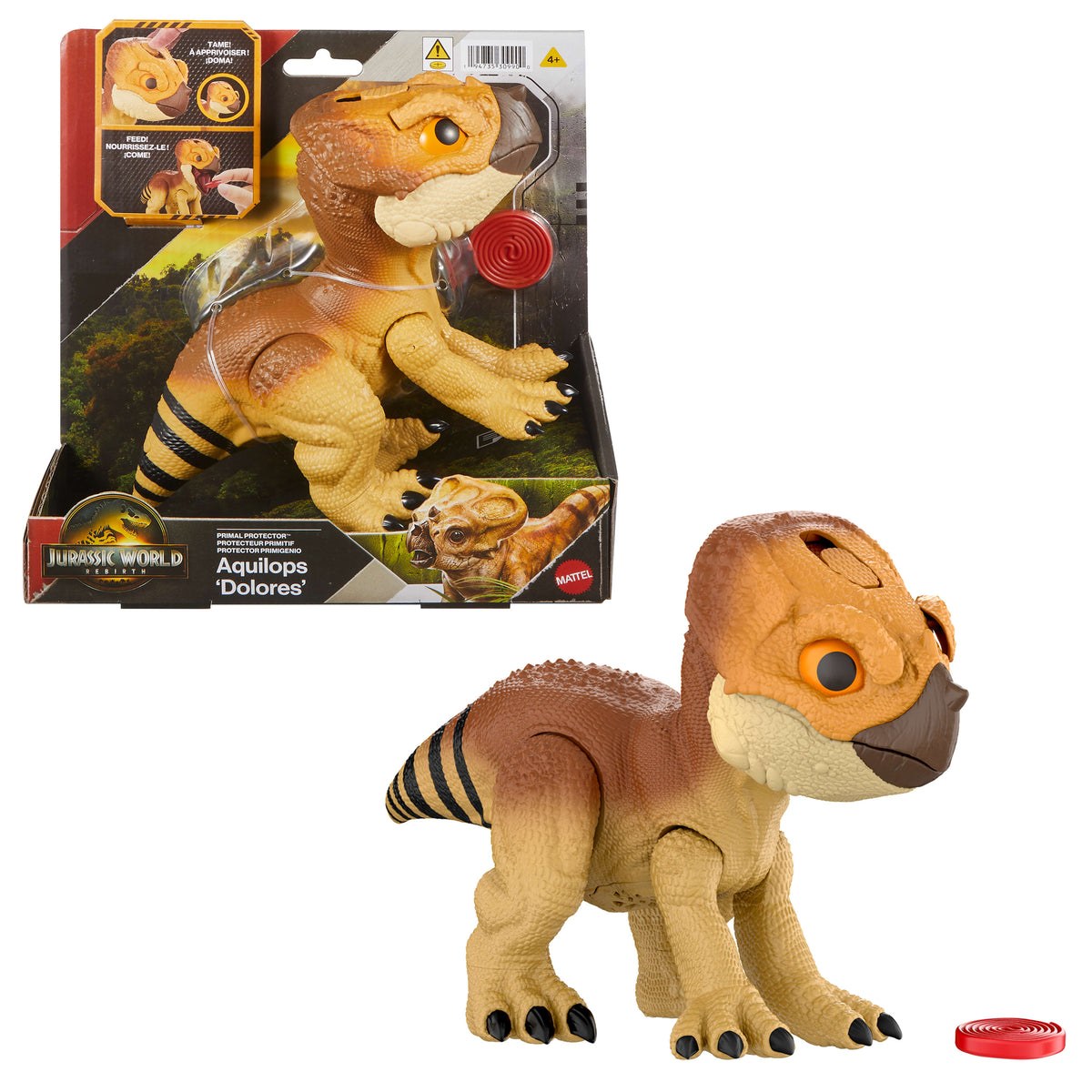 Jurassic World İnteraktif Aquilops Figürü, saldırı hareketleri ve sesler