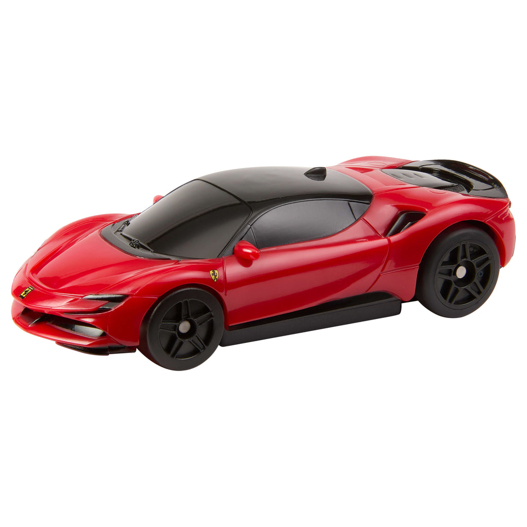 Pille çalışan uzaktan kumandalı ve 1:64 ölçekli Hot Wheels Ferrari SF90 Stradale Assetto Fiorano araba