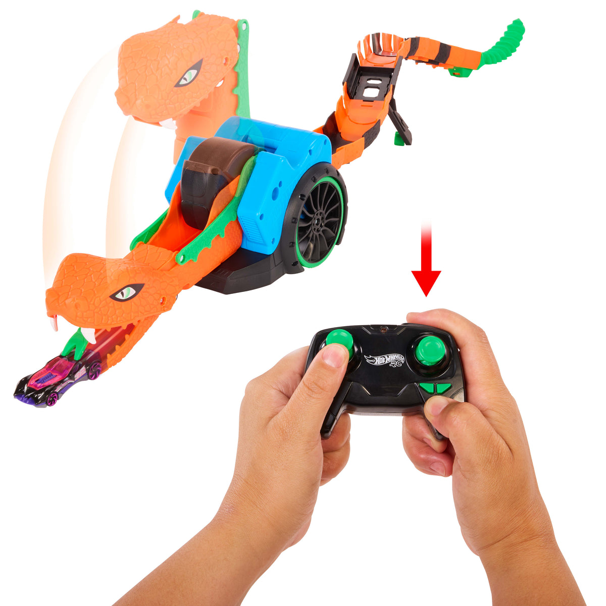 Hot Wheels Let's Race Slither 'N Strike Uzaktan Kumandalı Yılan ve Araç