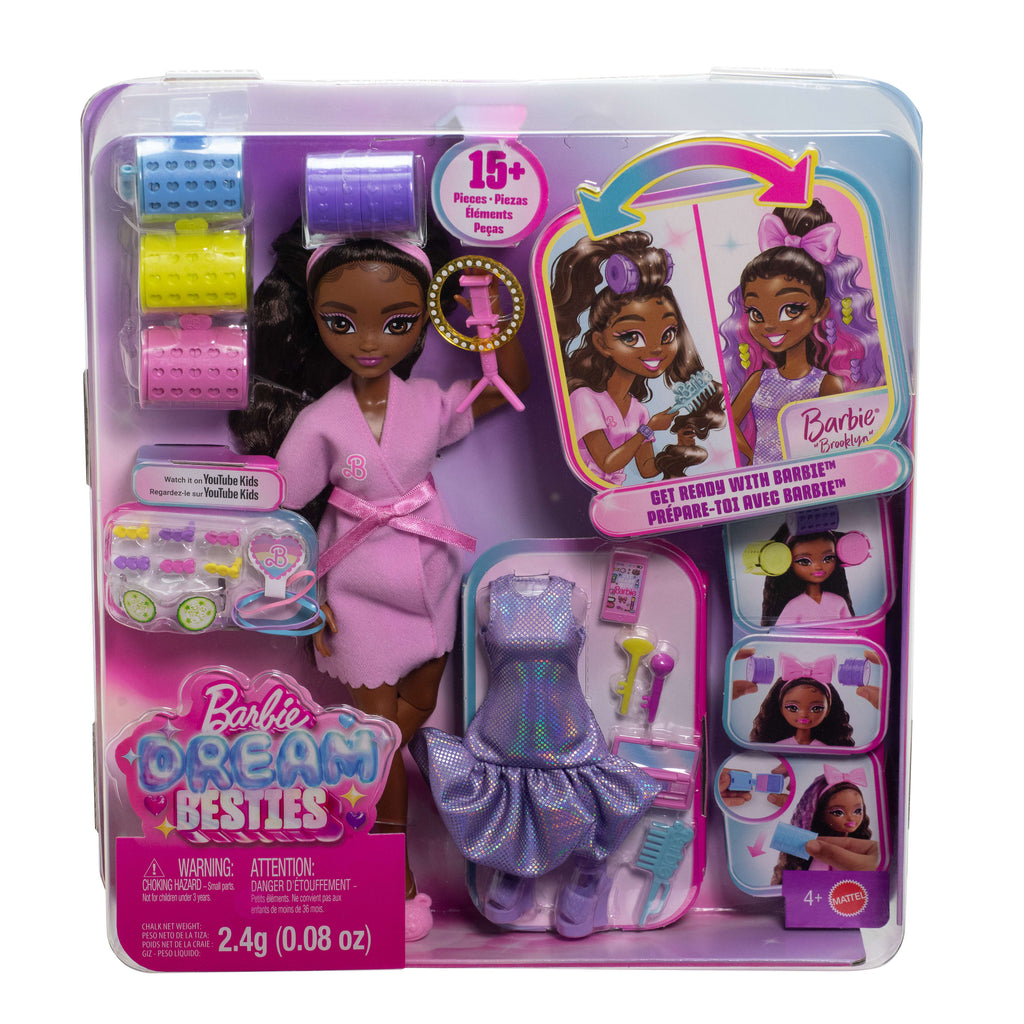 Barbie Dream Besties BARBIE İLE HAZIRLAN™ bebek serisi, sürprizler ve 15'ten fazla görünüm
