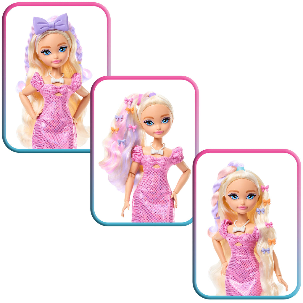 Barbie Dream Besties BARBIE İLE HAZIRLAN™ Barbie "Malibu" bebek, sürpriz aksesuarlar ve 15'ten fazla görünüm