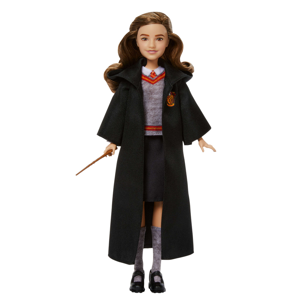 Filmden ilham alan Hogwarts üniforması ve asa aksesuarıyla Hermione Granger figürü