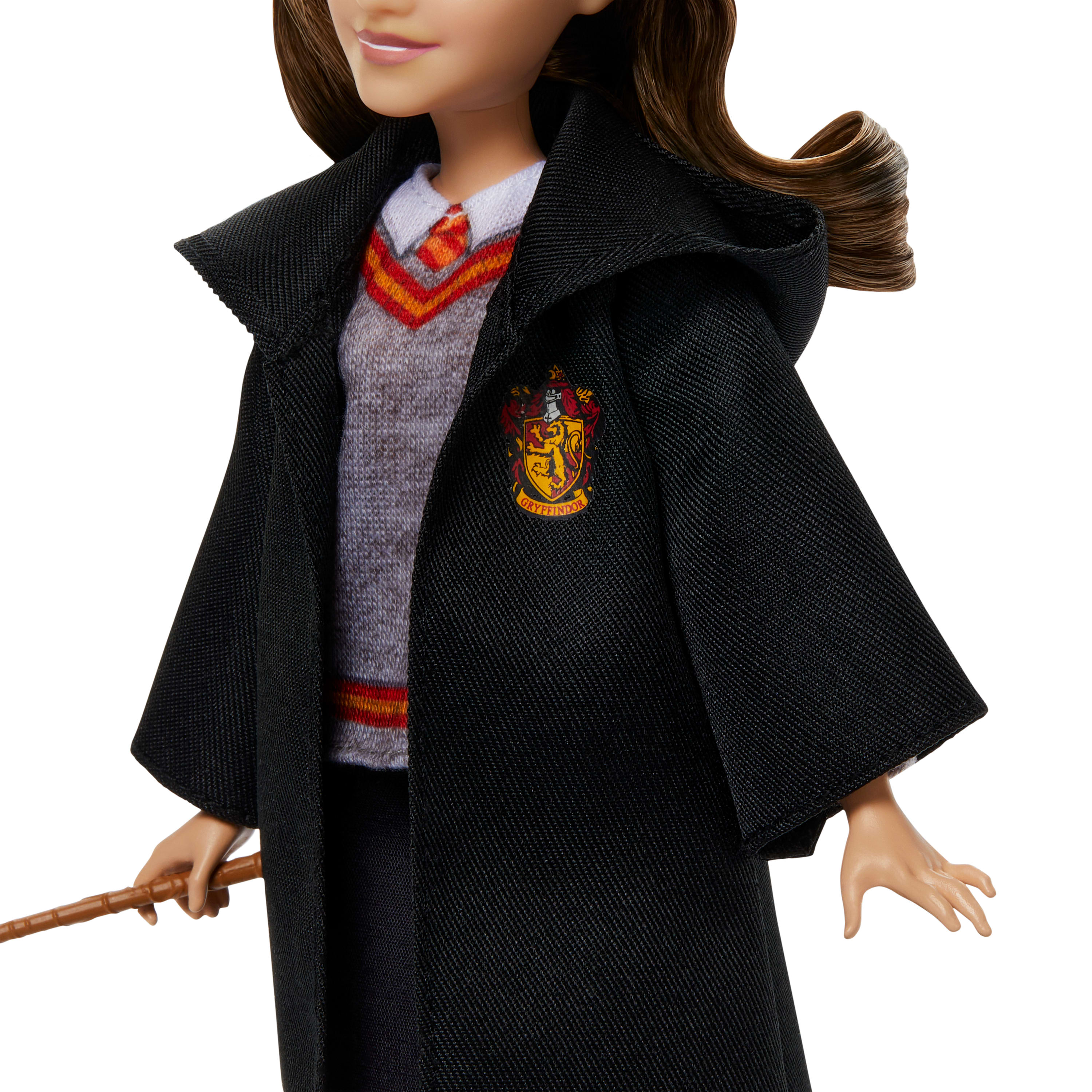 Filmden ilham alan Hogwarts üniforması ve asa aksesuarıyla Hermione Granger figürü