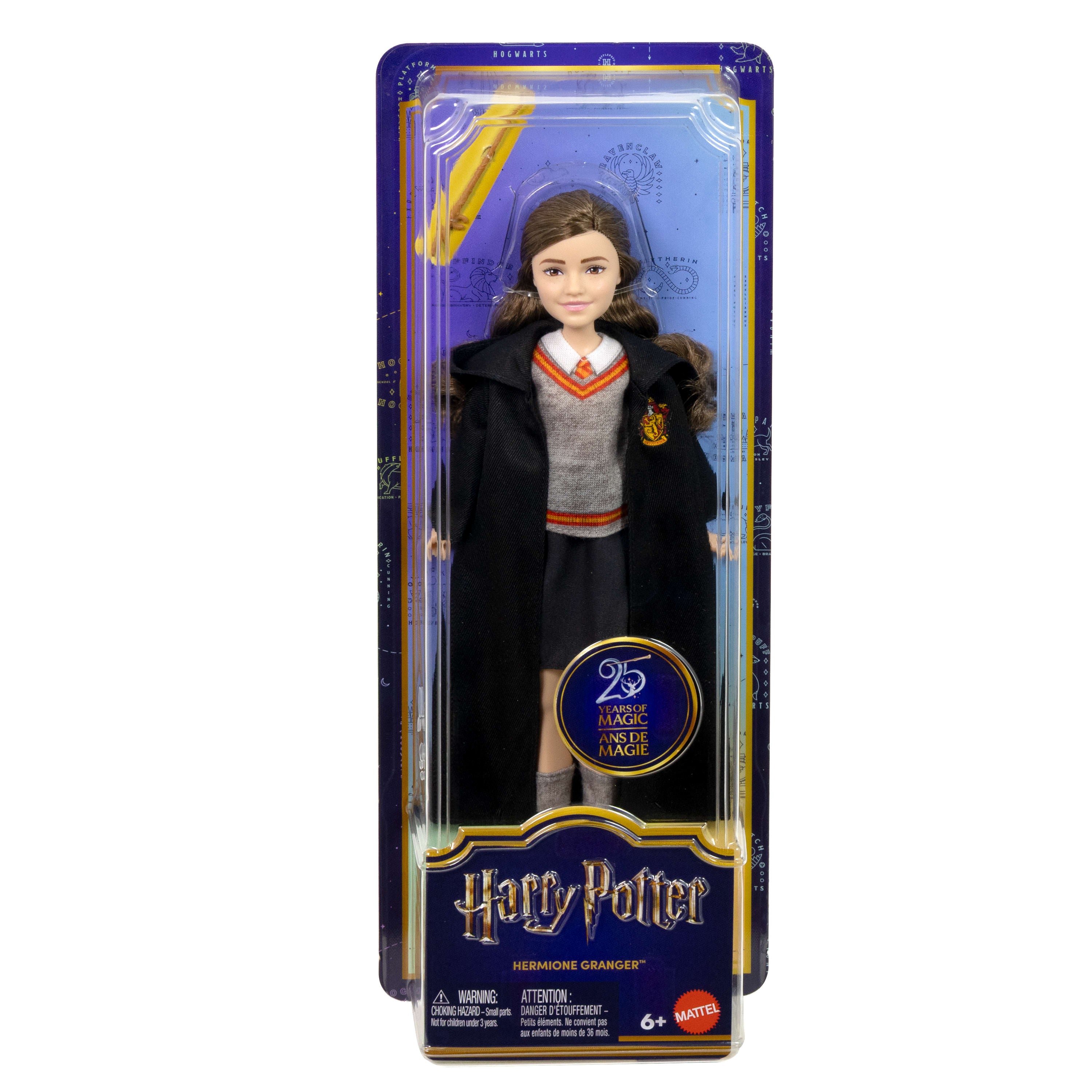 Filmden ilham alan Hogwarts üniforması ve asa aksesuarıyla Hermione Granger figürü