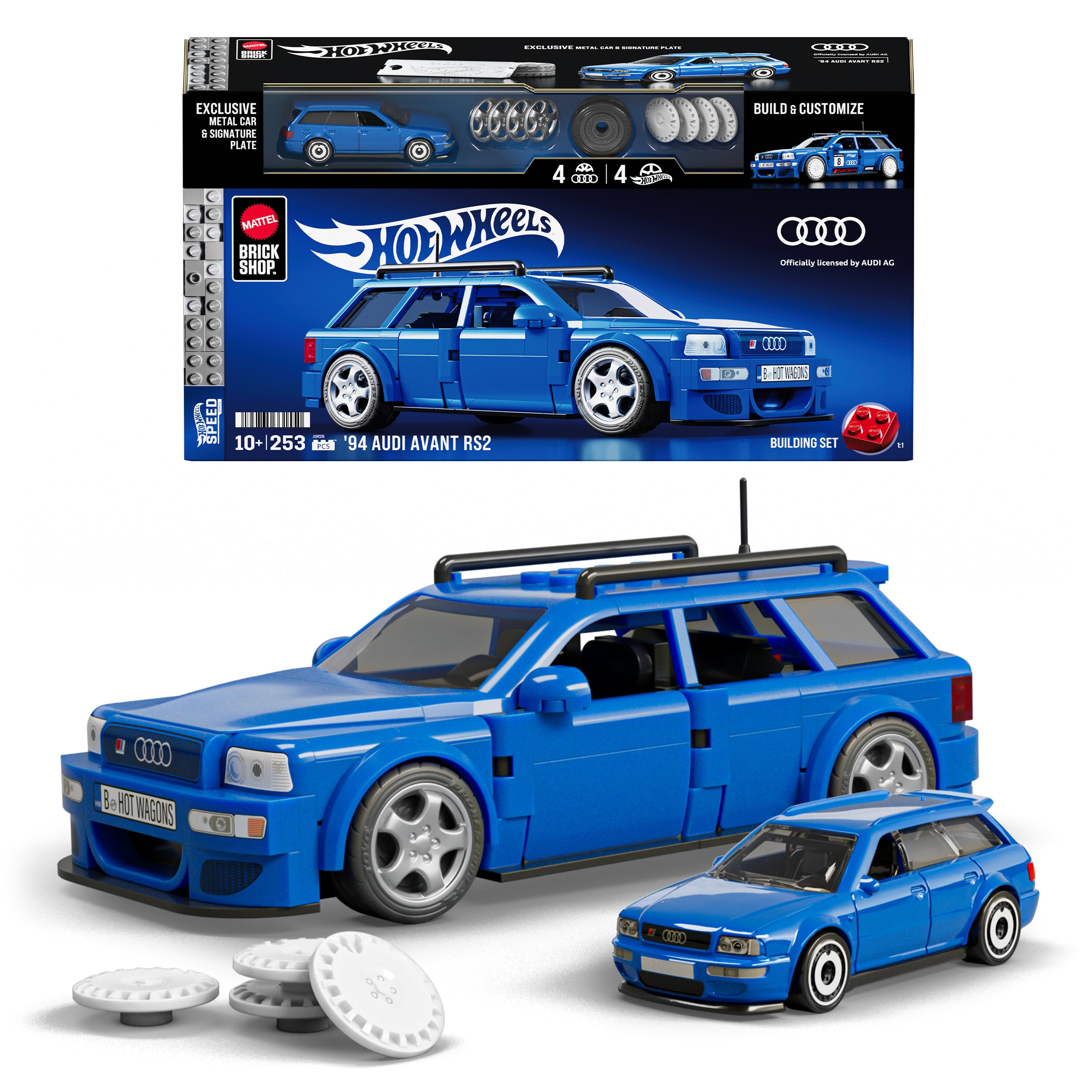 Mattel Brick Shop Hot Wheels '94 Audi Avant RS2 Yapım Seti