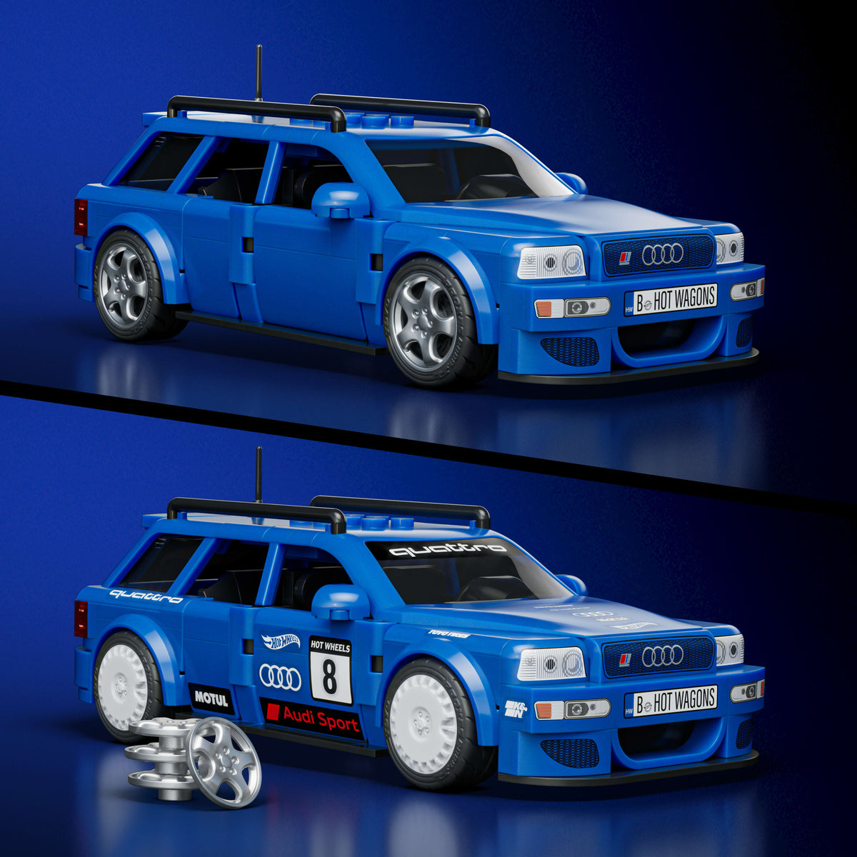 Mattel Brick Shop Hot Wheels '94 Audi Avant RS2 Yapım Seti