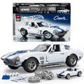 Mattel Brick Shop Hot Wheels Corvette Grand Sport yapı oyuncağı seti (918 Parça), koleksiyoncular için