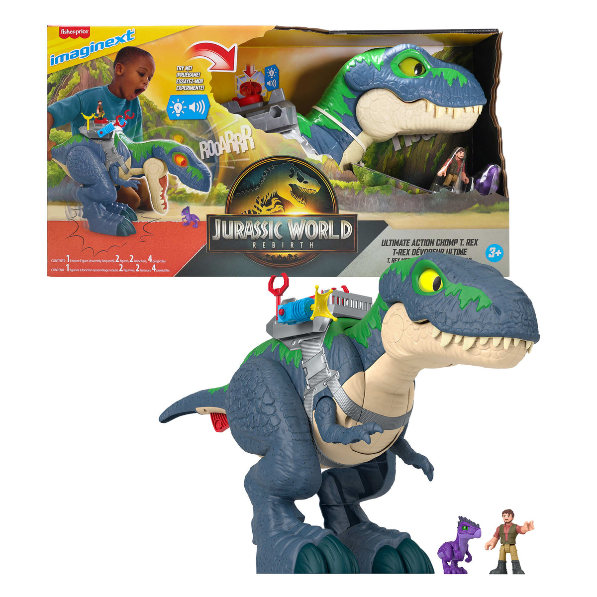 Imaginext Jurassic World Rebirth Ultimate Action Chomp T. Rex