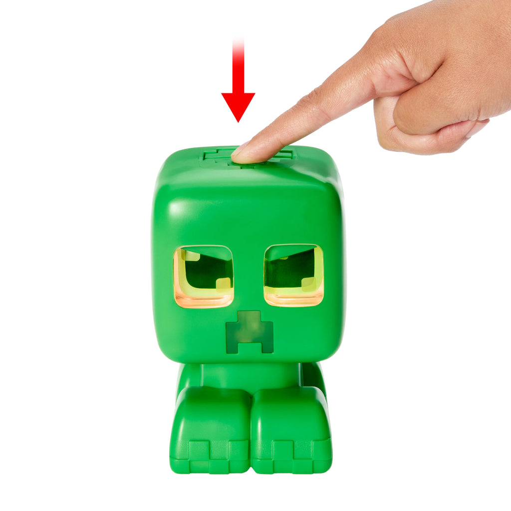 Minecraft Evcil Creeper Figürü ışıklı, sesli ve patlama özellikli interaktif aksiyon figürü