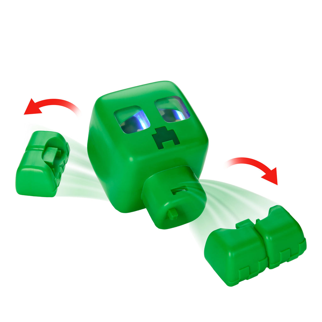 Minecraft Evcil Creeper Figürü ışıklı, sesli ve patlama özellikli interaktif aksiyon figürü