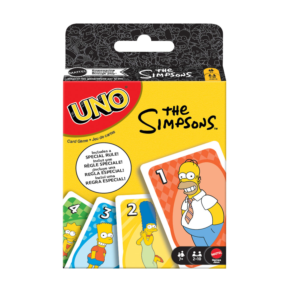 Çocuklar, yetişkinler ve aileyle bir araya gelinen akşamlara uygun, diziden ilham alan koleksiyonluk UNO Simpsons Kartlar