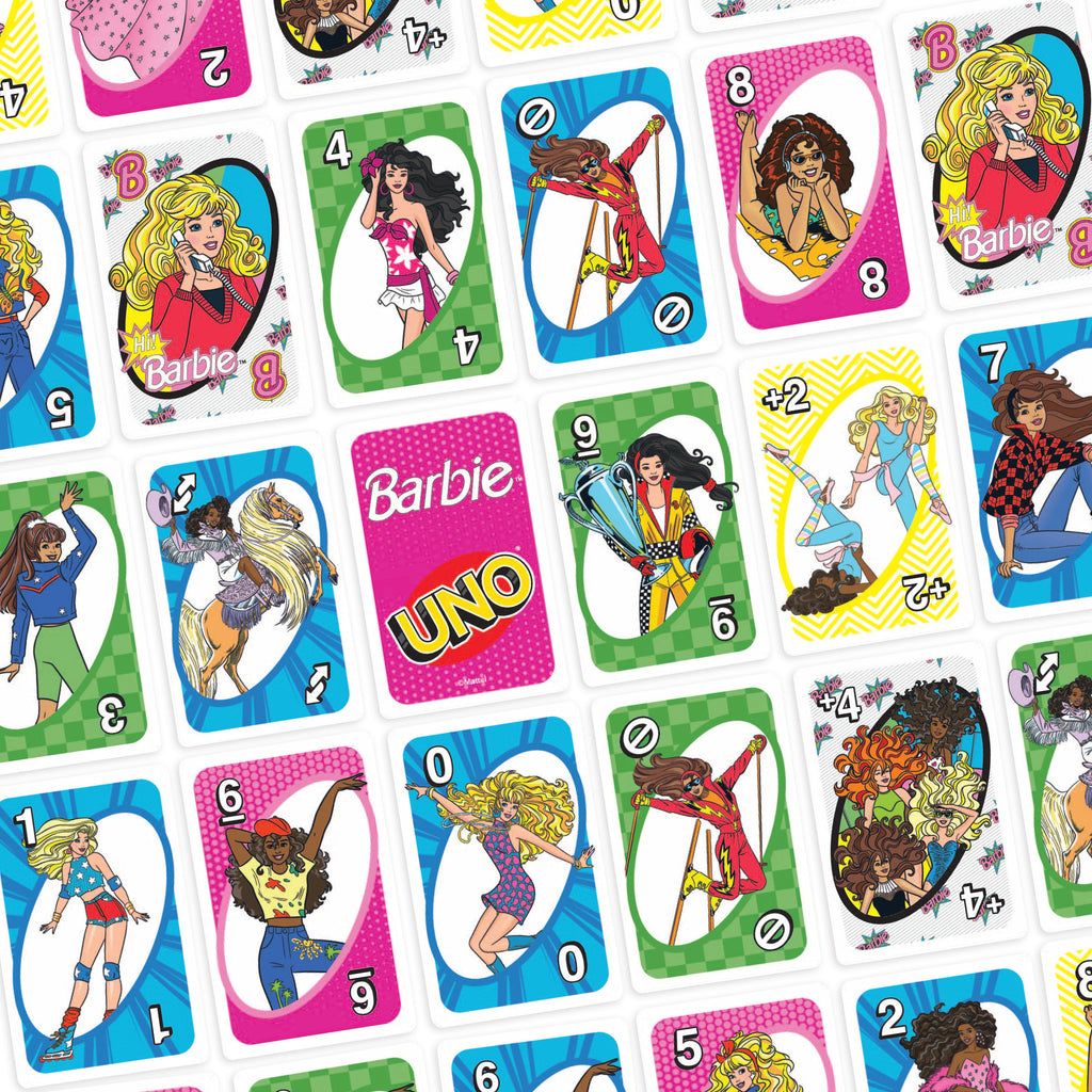Çocuklar ve aileyle bir araya gelinen akşamlar için UNO Barbie kart oyunu