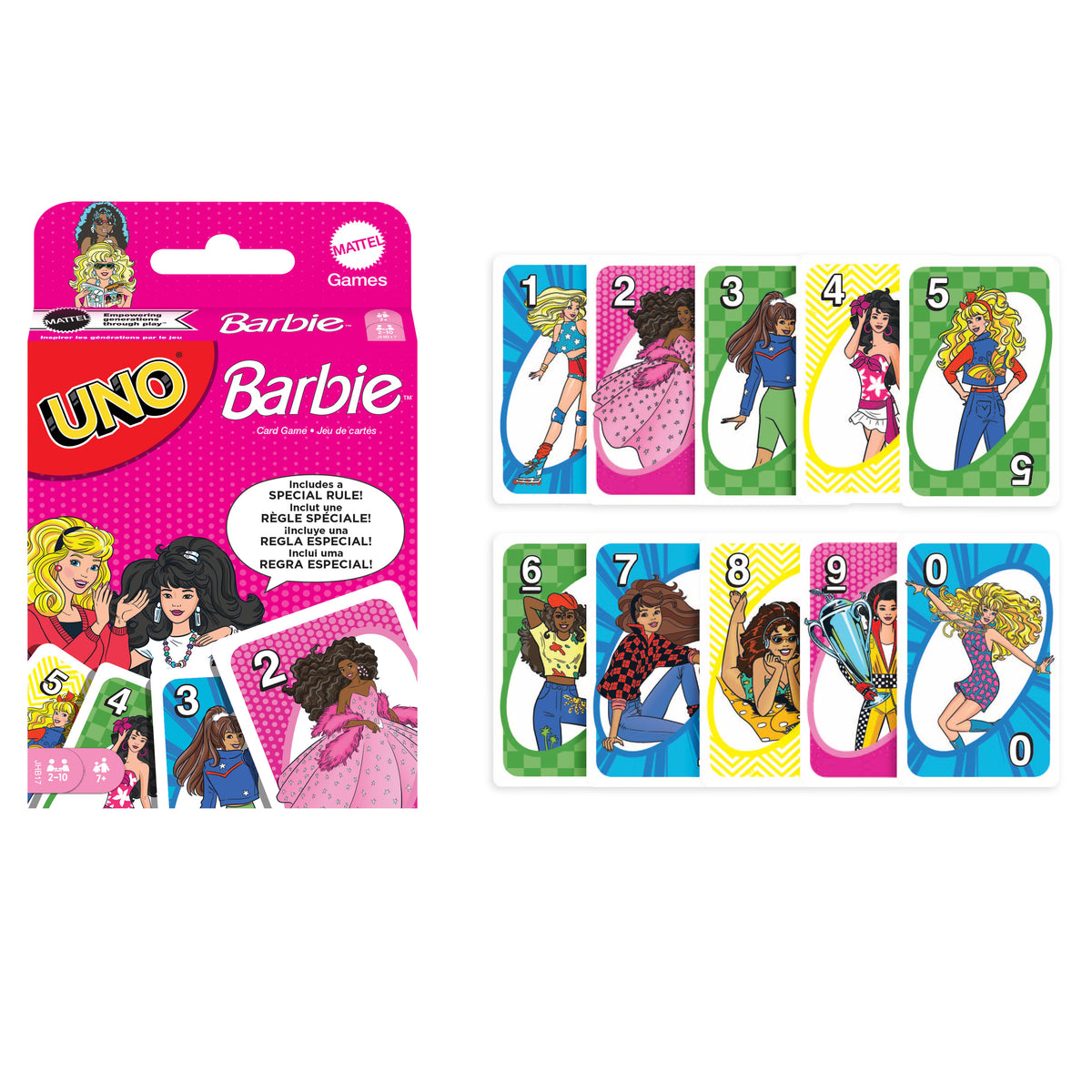 Çocuklar ve aileyle bir araya gelinen akşamlar için UNO Barbie kart oyunu