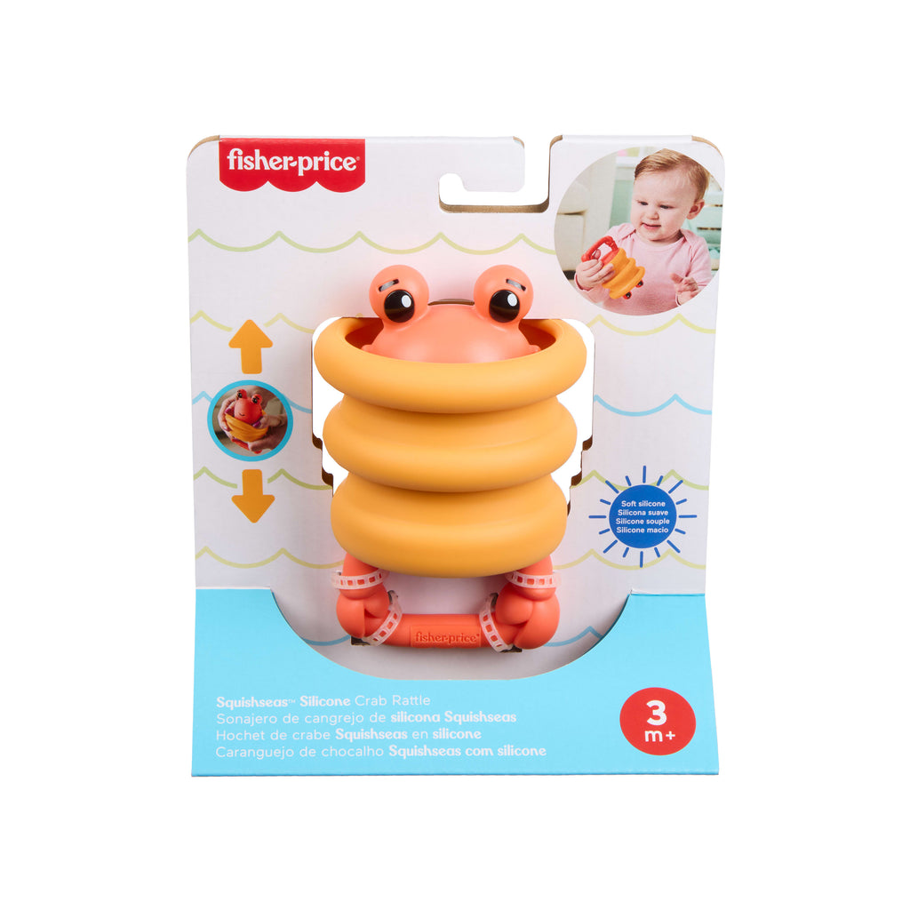 Fisher-Price Deniz Dostları yenidoğan bebekler için silikon çıngırak koleksiyonu, stiller çeşitlilik gösterebilir