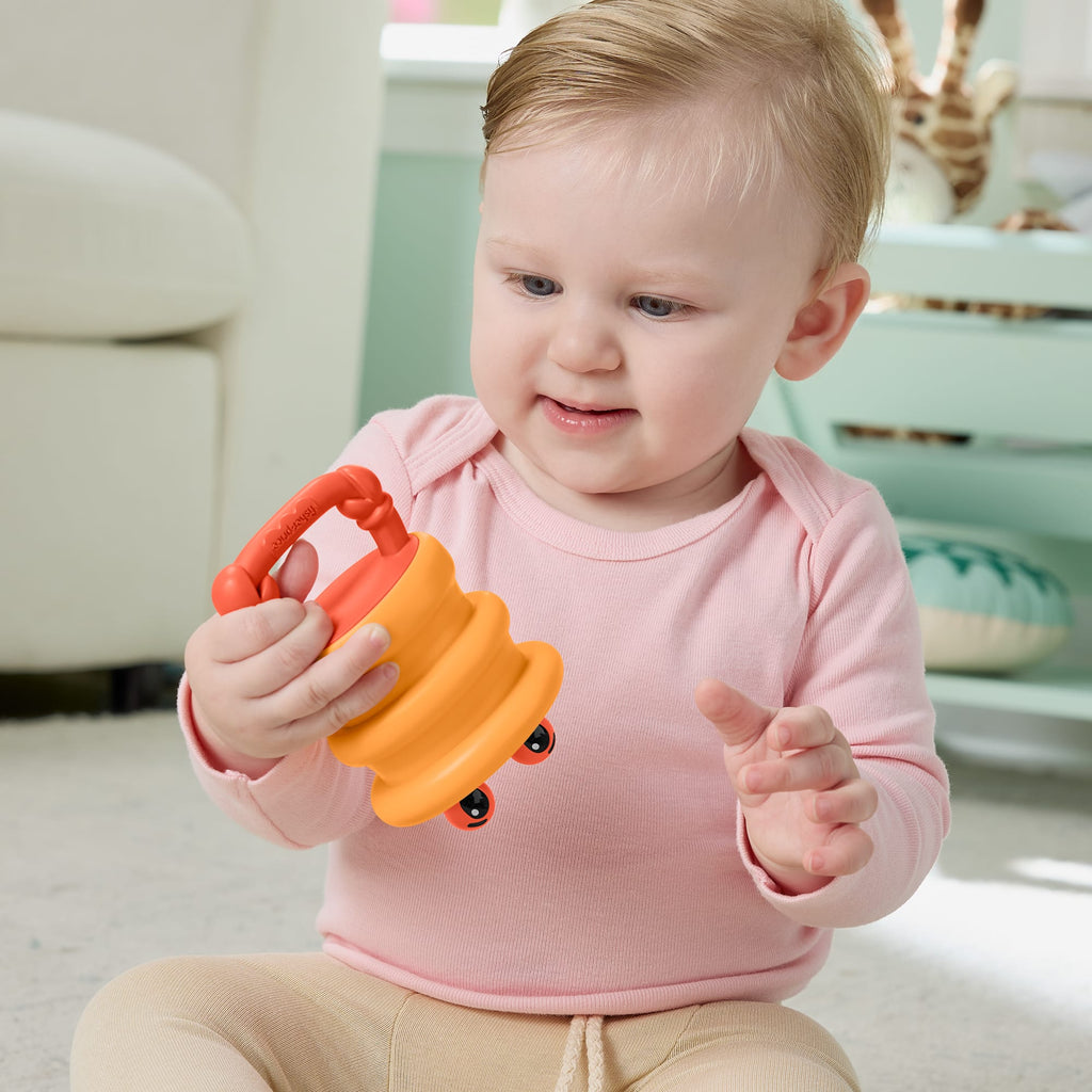 Fisher-Price Squishseas Silikon Yengeç Çıngırak ve Diş Kaşıyıcı