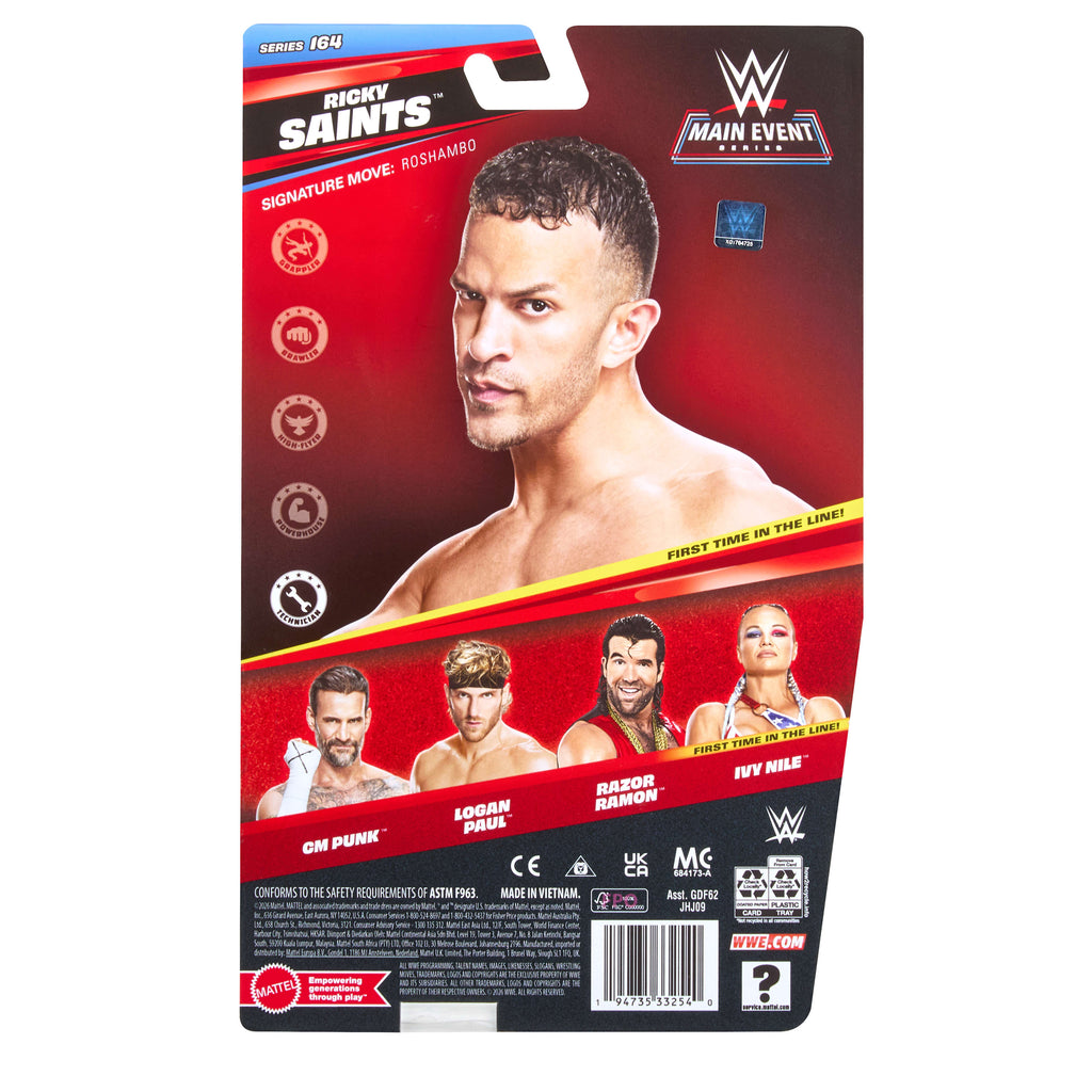 WWE Ricky Saints Aksiyon Figürü