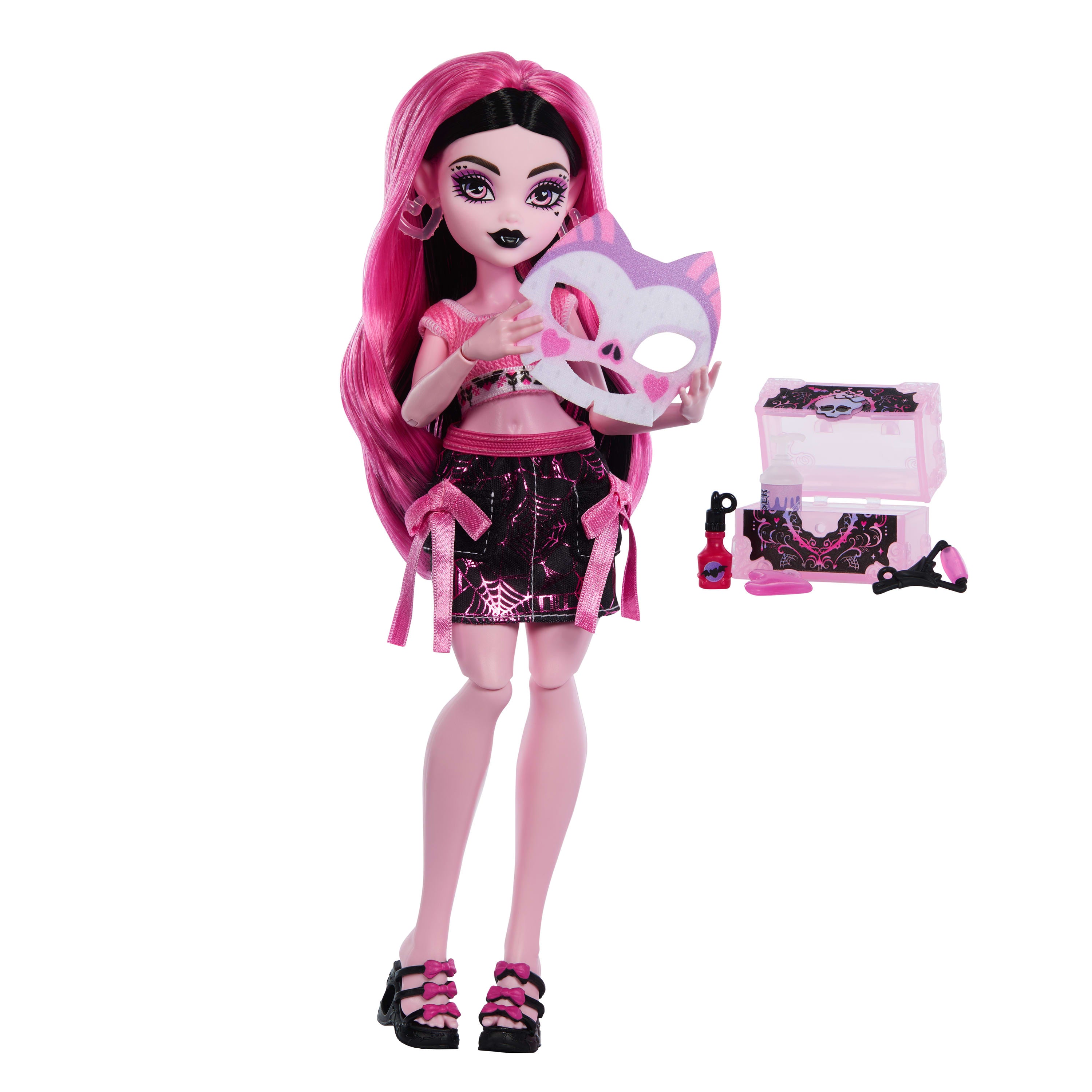 13 gerçekçi aksesuarı ile Monster High Güzellik Sırları Draculaura bebek