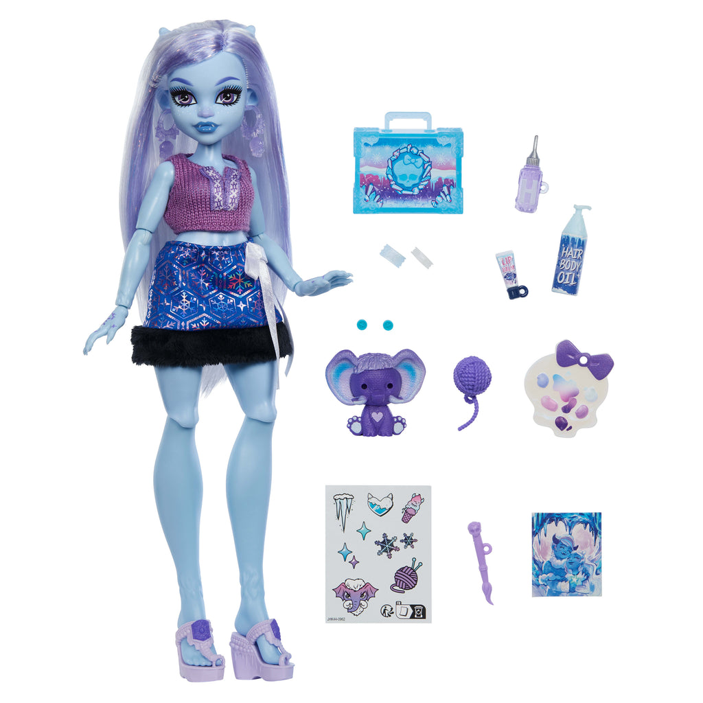 13 gerçekçi aksesuarı ile Monster High Güzellik Sırları Abbey Bominable bebek