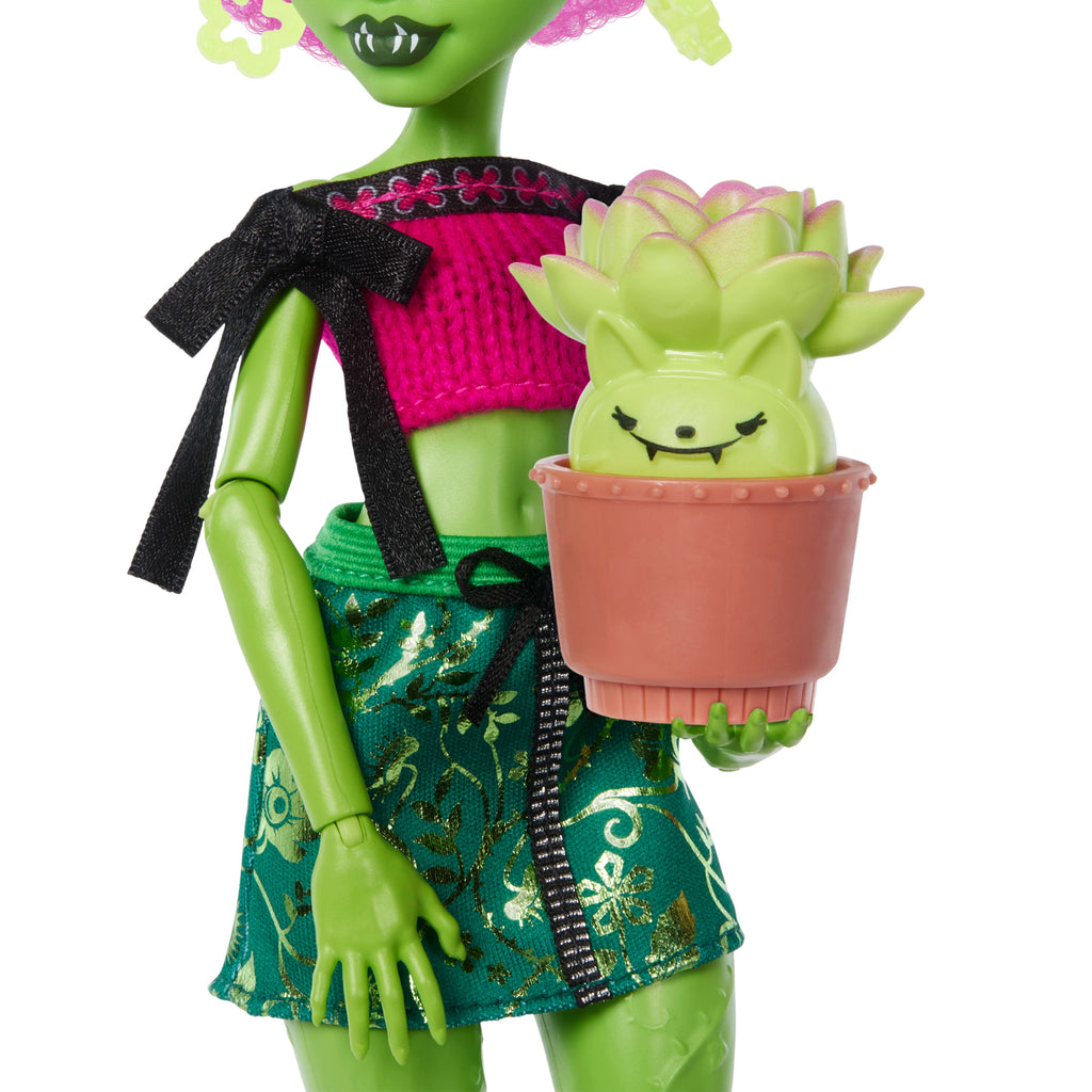13 gerçekçi aksesuarı ile Monster High Güzellik Sırları Venus McFlytrap bebek