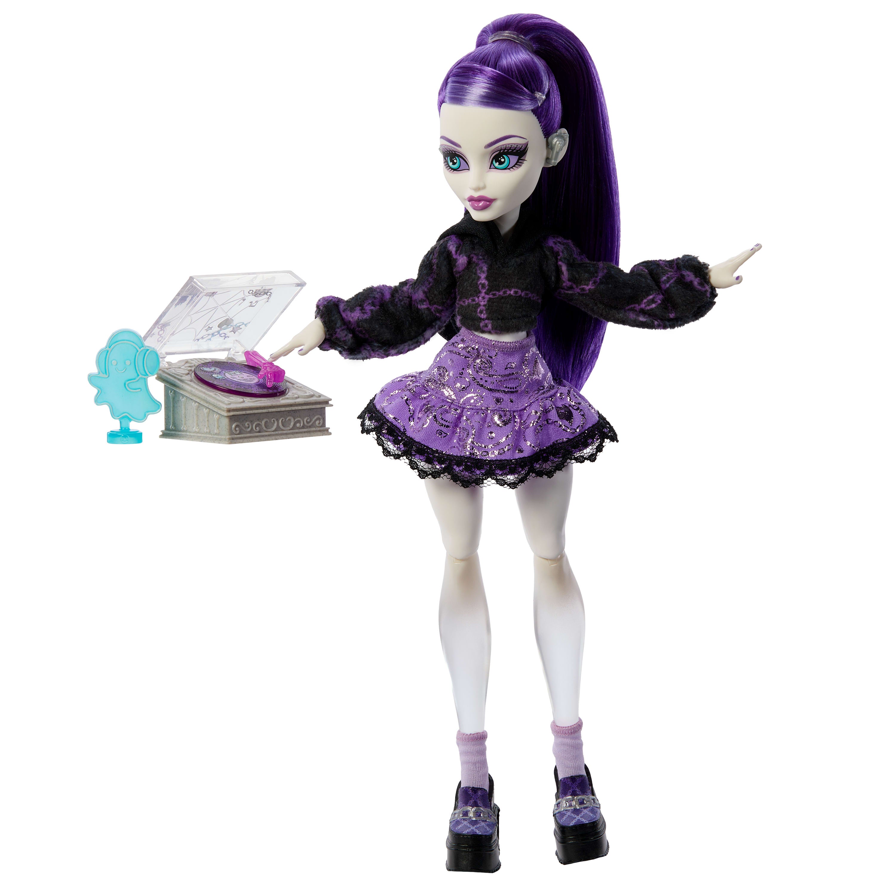 13 gerçekçi aksesuar ile Monster High Güzellik Sırları Spectra Vondergeist bebek