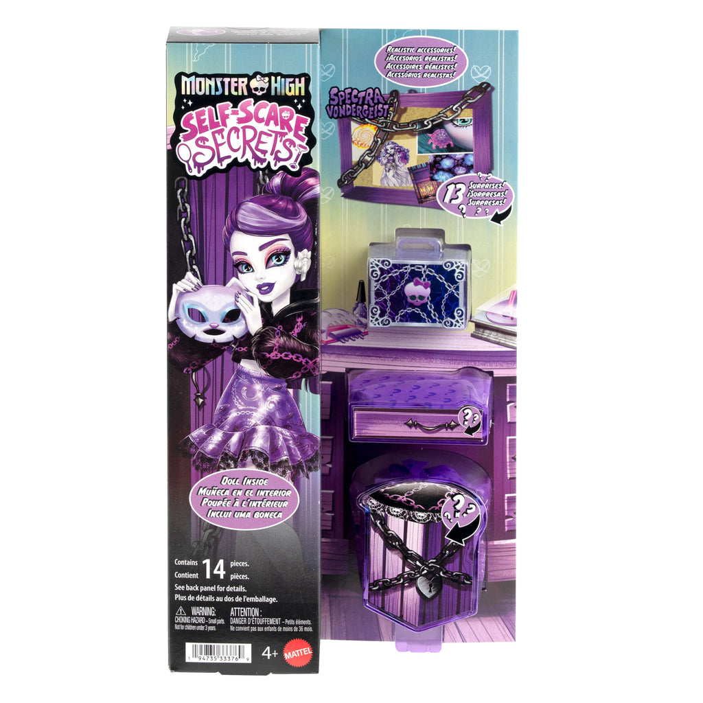 13 gerçekçi aksesuar ile Monster High Güzellik Sırları Spectra Vondergeist bebek