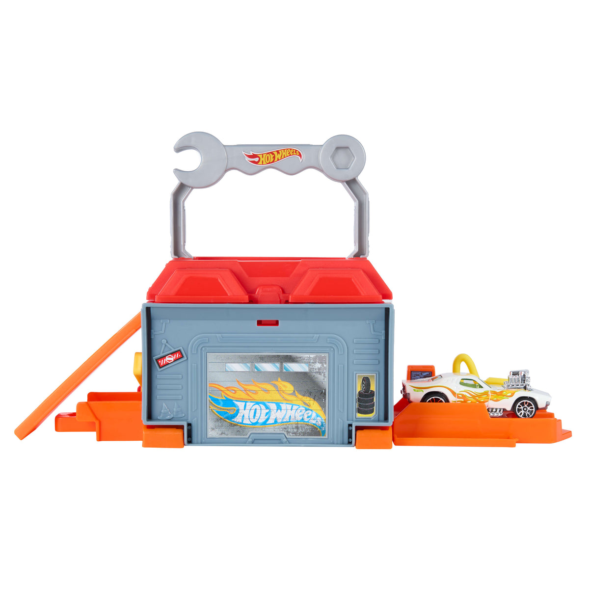 Hot Wheels katlanarak taşınabilir oyun seti ve 1:64 ölçekli metal oyuncak araba (Stiller çeşitlilik gösterebilir)