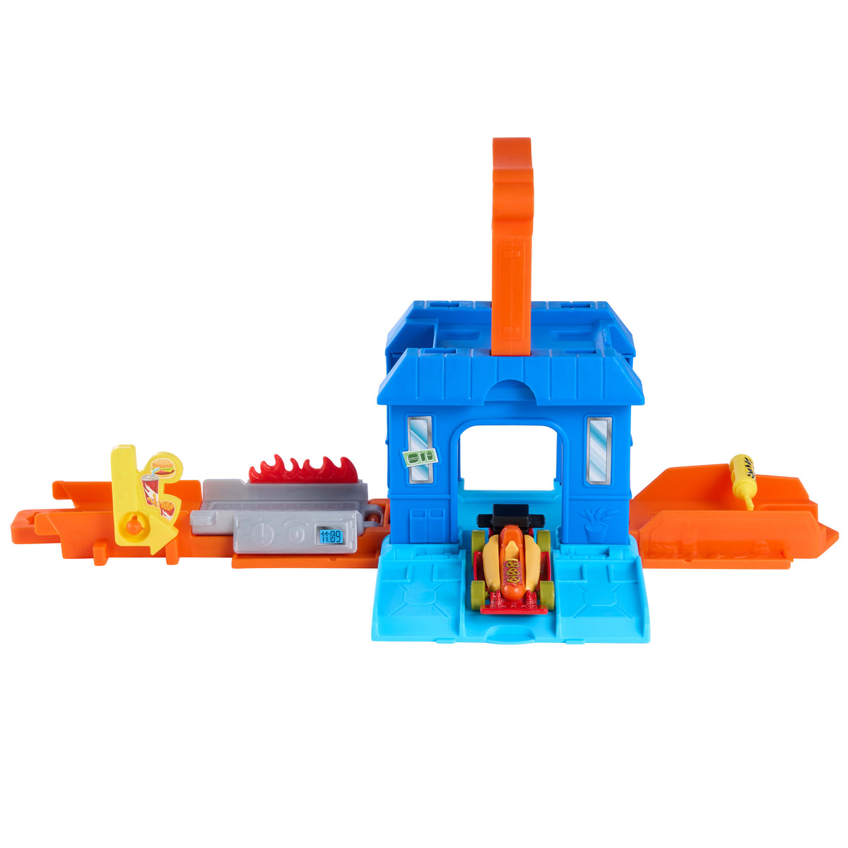 Hot Wheels katlanarak taşınabilir oyun seti ve 1:64 ölçekli metal oyuncak araba (Stiller çeşitlilik gösterebilir)